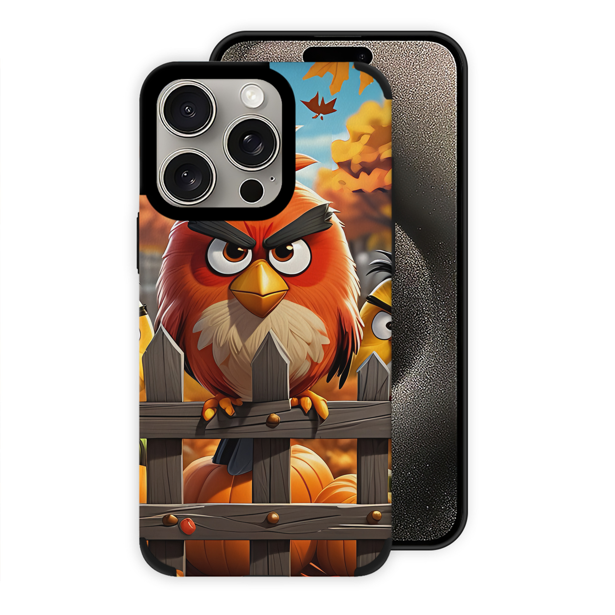 （画像用） Angry Birds アングリーバード 【iPhone15ProMax対応】 PUレザー スマホケース 耐衝撃＆黄変防止