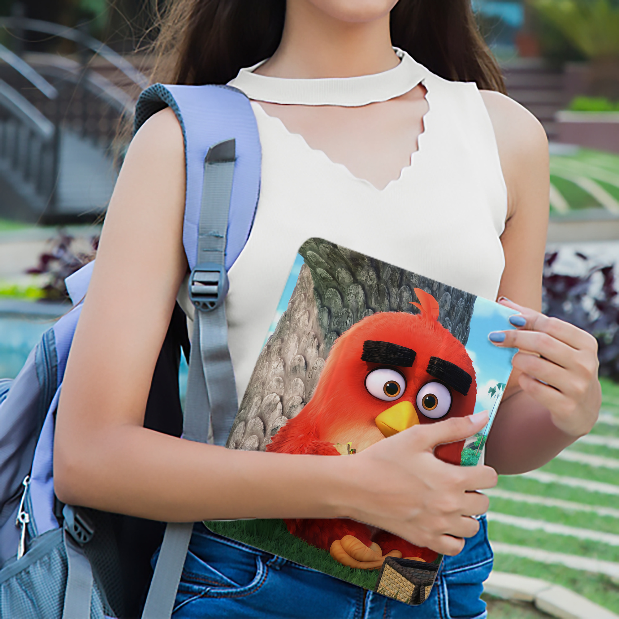 Angry Birds アングリーバード IPad ケース ペン収納付き 三つ折りスタンド PUレザー×シリコン 対応機種9.5/10.5/10.9インチ