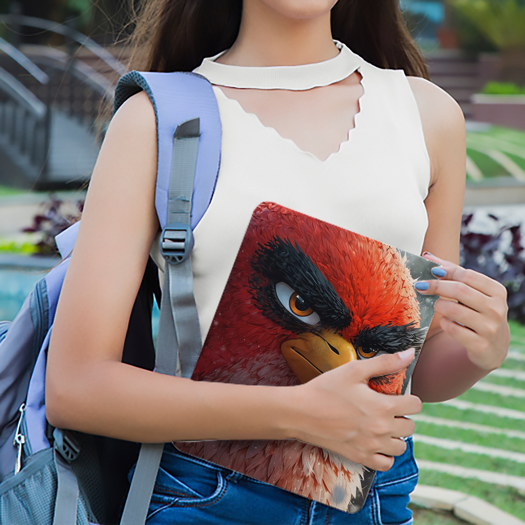 Angry Birds アングリーバード IPad ケース ペン収納付き 三つ折りスタンド PUレザー×シリコン 対応機種9.5/10.5/10.9インチ