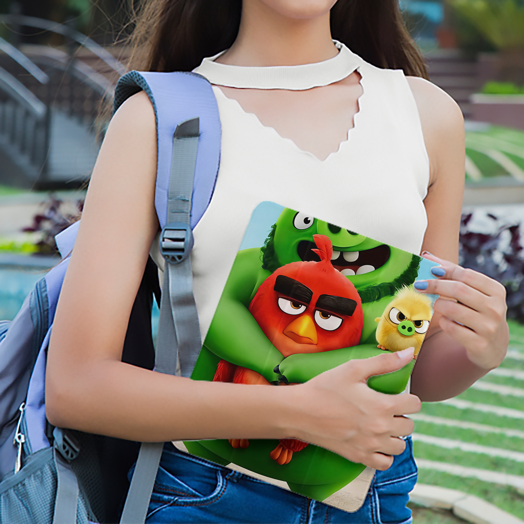 Angry Birds アングリーバード IPad ケース ペン収納付き 三つ折りスタンド PUレザー×シリコン 対応機種9.5/10.5/10.9インチ
