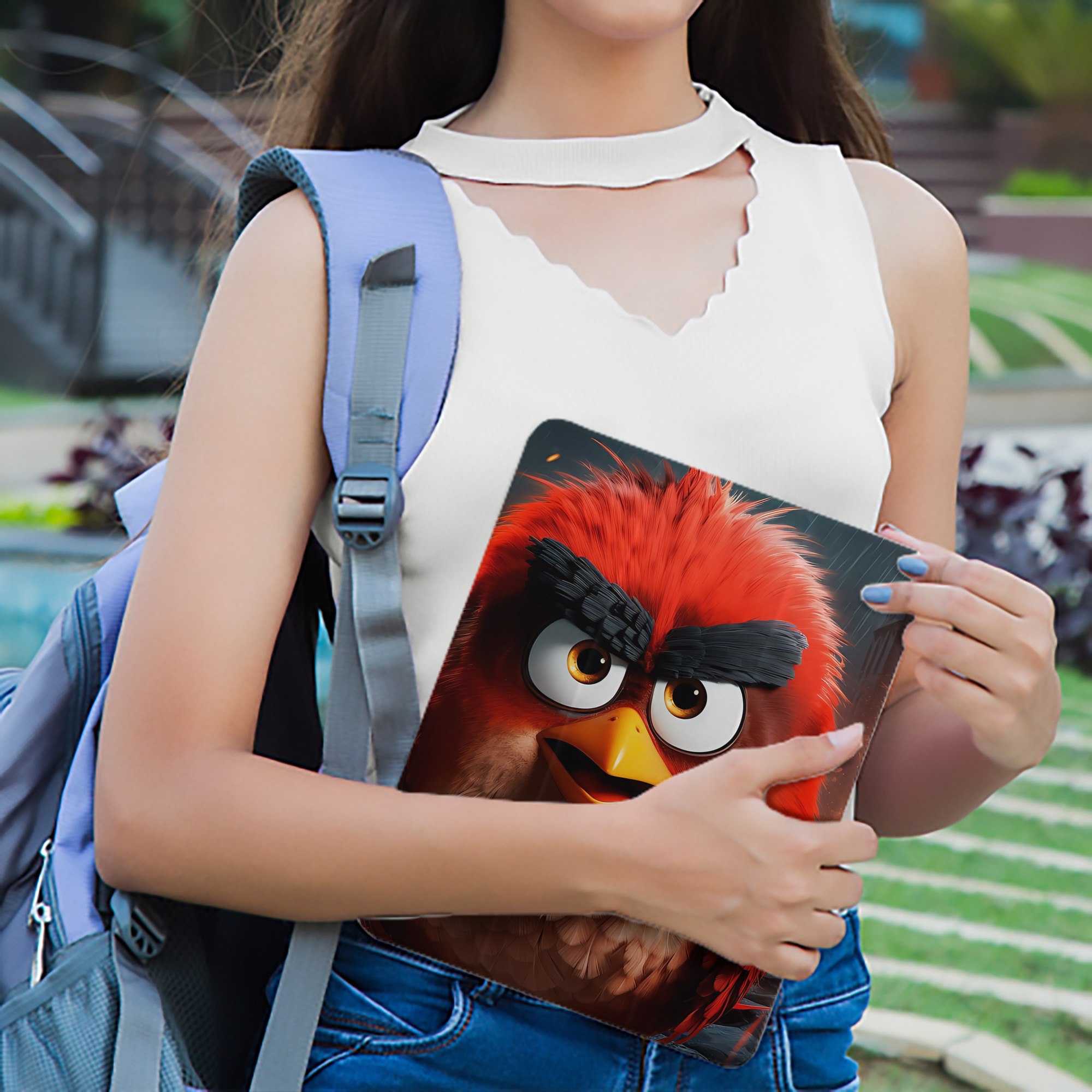 Angry Birds アングリーバード IPad ケース ペン収納付き 三つ折りスタンド PUレザー×シリコン 対応機種9.5/10.5/10.9インチ