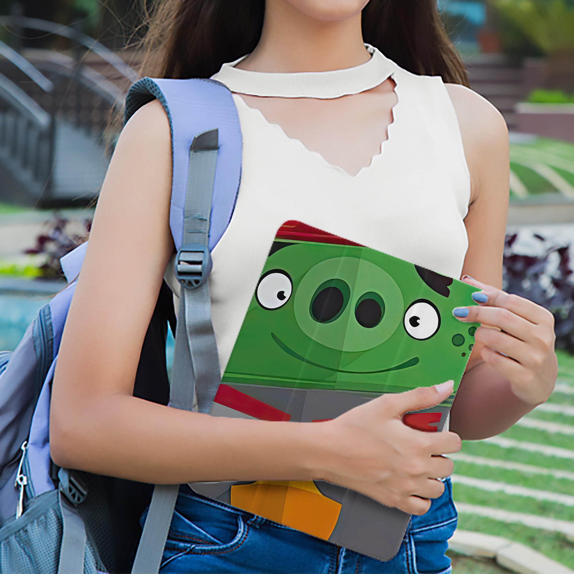 Angry Birds アングリーバード IPad ケース ペン収納付き 三つ折りスタンド PUレザー×シリコン 対応機種9.5/10.5/10.9インチ