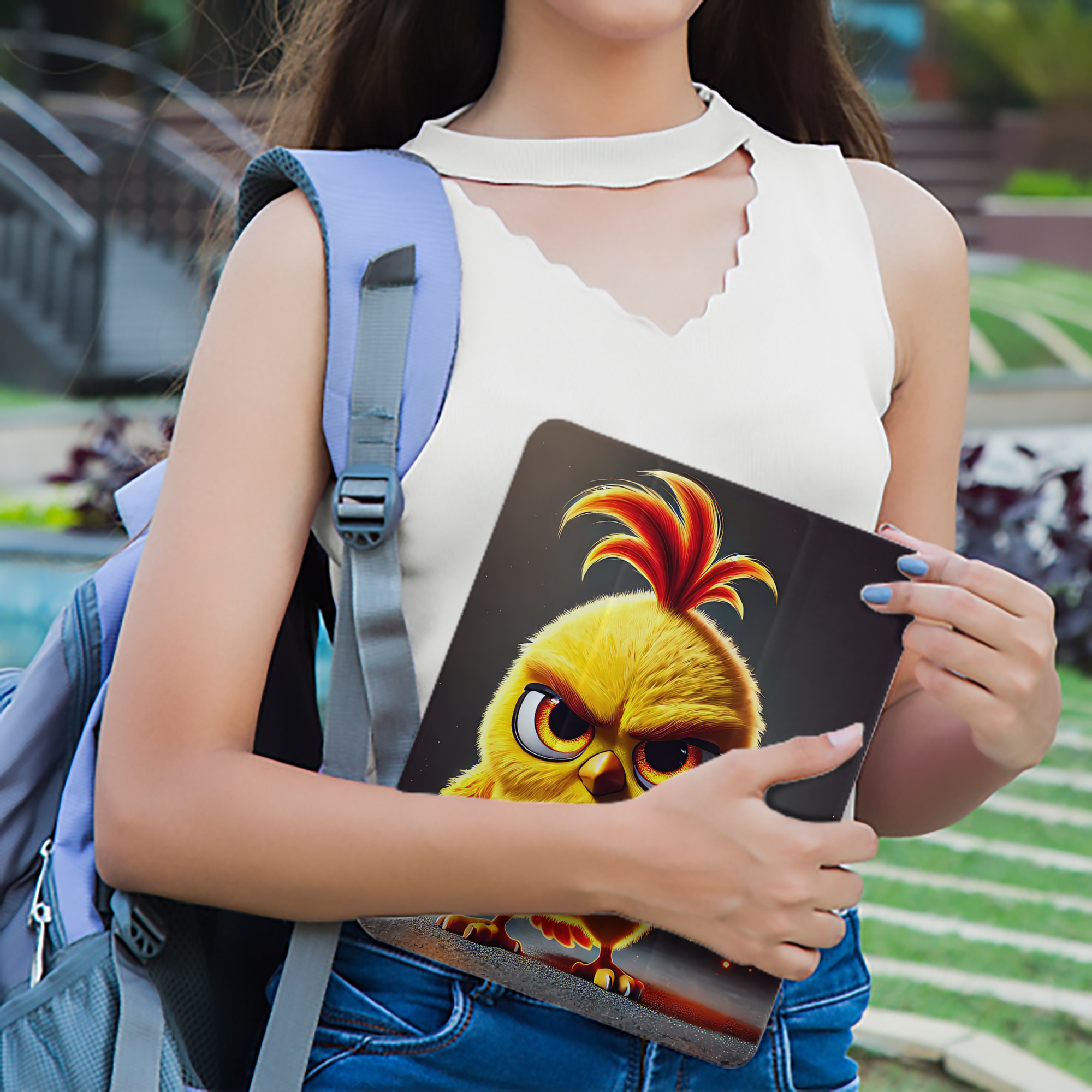 Angry Birds アングリーバード IPad ケース ペン収納付き 三つ折りスタンド PUレザー×シリコン 対応機種9.5/10.5/10.9インチ