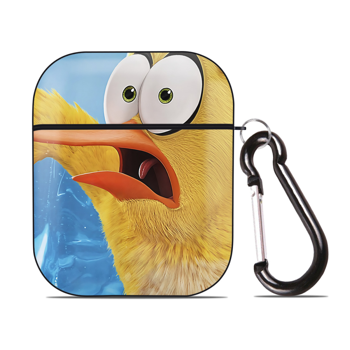 （画像用） Angry Birds アングリーバード AirPods 第2世代保護ケース ハードシェル ブラック 耐衝撃・防指紋・カラビナ付き