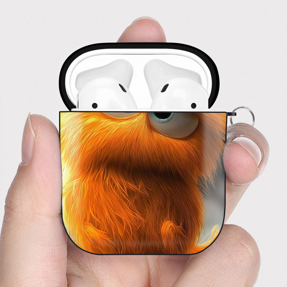 （画像用） Angry Birds アングリーバード AirPods 第2世代保護ケース ハードシェル ブラック 耐衝撃・防指紋・カラビナ付き