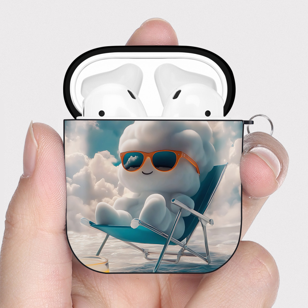 （画像用） Angry Birds アングリーバード AirPods 第2世代保護ケース ハードシェル ブラック 耐衝撃・防指紋・カラビナ付き