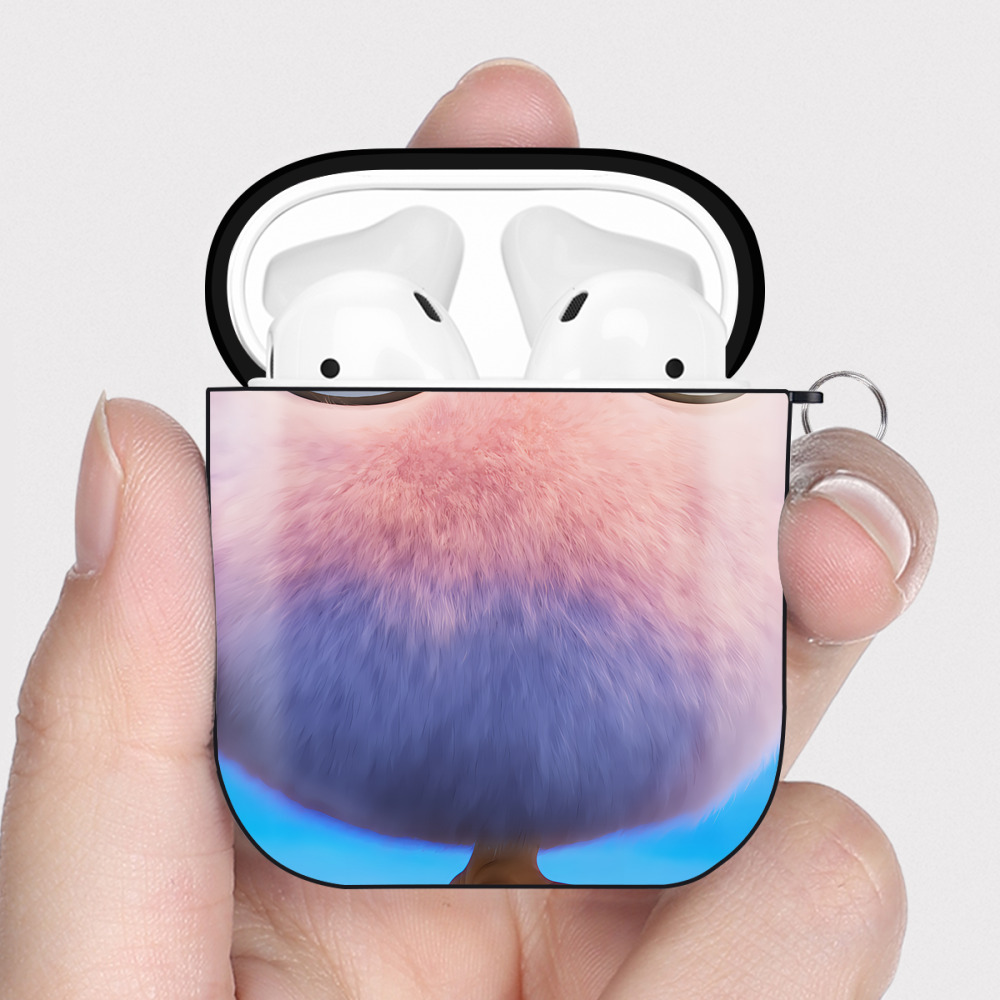 （画像用） Angry Birds アングリーバード AirPods 第2世代保護ケース ハードシェル ブラック 耐衝撃・防指紋・カラビナ付き