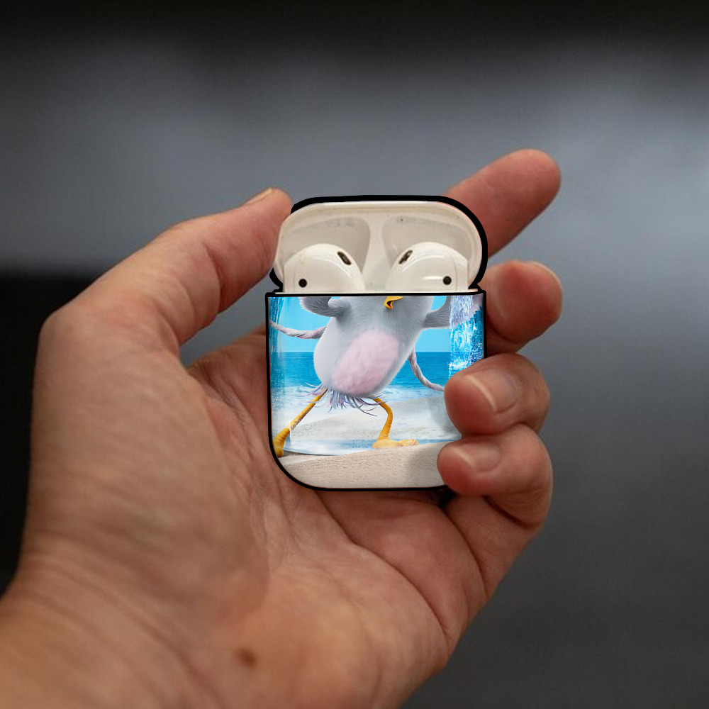 Angry Birds アングリーバード AirPods 第2世代保護ケース ハードシェル ブラック 耐衝撃・防指紋・カラビナ付き