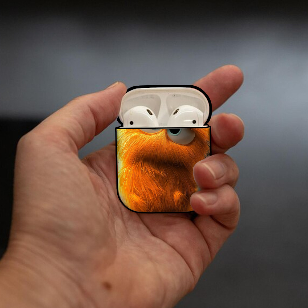 Angry Birds アングリーバード AirPods 第2世代保護ケース ハードシェル ブラック 耐衝撃・防指紋・カラビナ付き