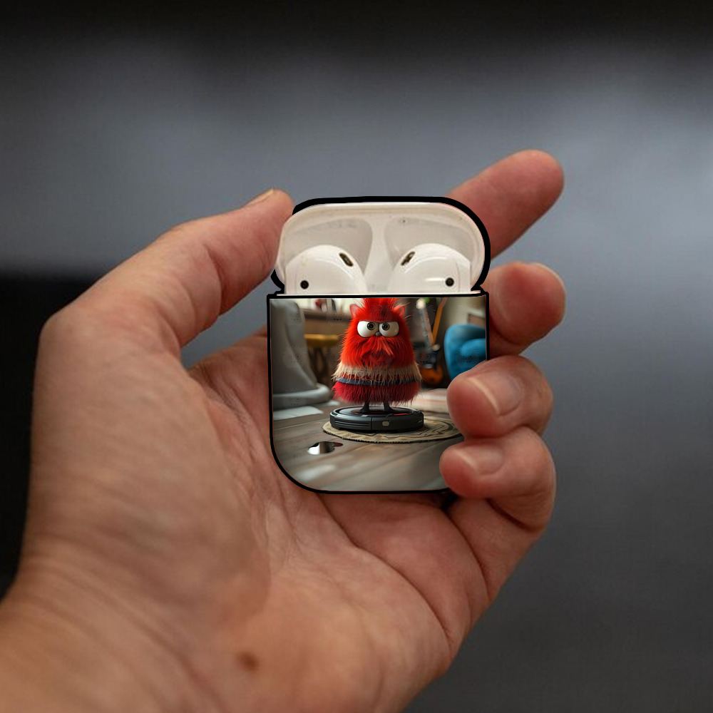 Angry Birds アングリーバード AirPods 第2世代保護ケース ハードシェル ブラック 耐衝撃・防指紋・カラビナ付き