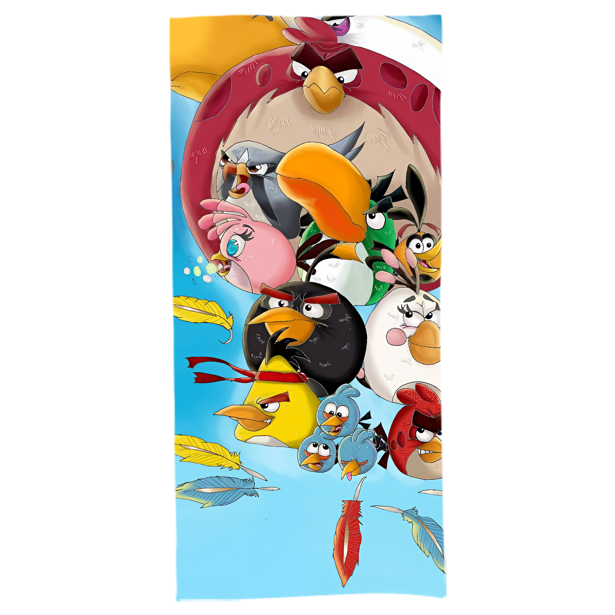 （画像用） Angry Birds アングリーバード 大判バスタオル 70×140cm 吸水速乾 柔らかい肌触り