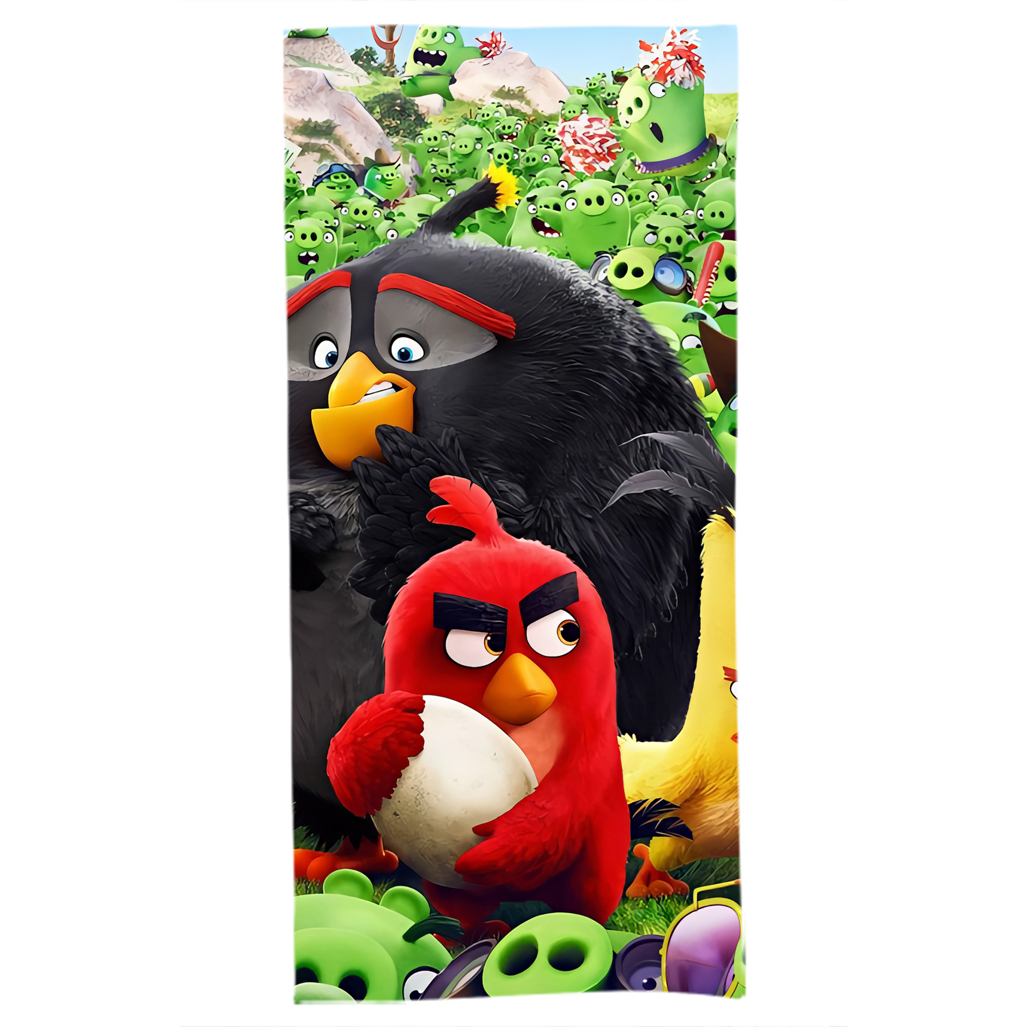（画像用） Angry Birds アングリーバード 大判バスタオル 70×140cm 吸水速乾 柔らかい肌触り