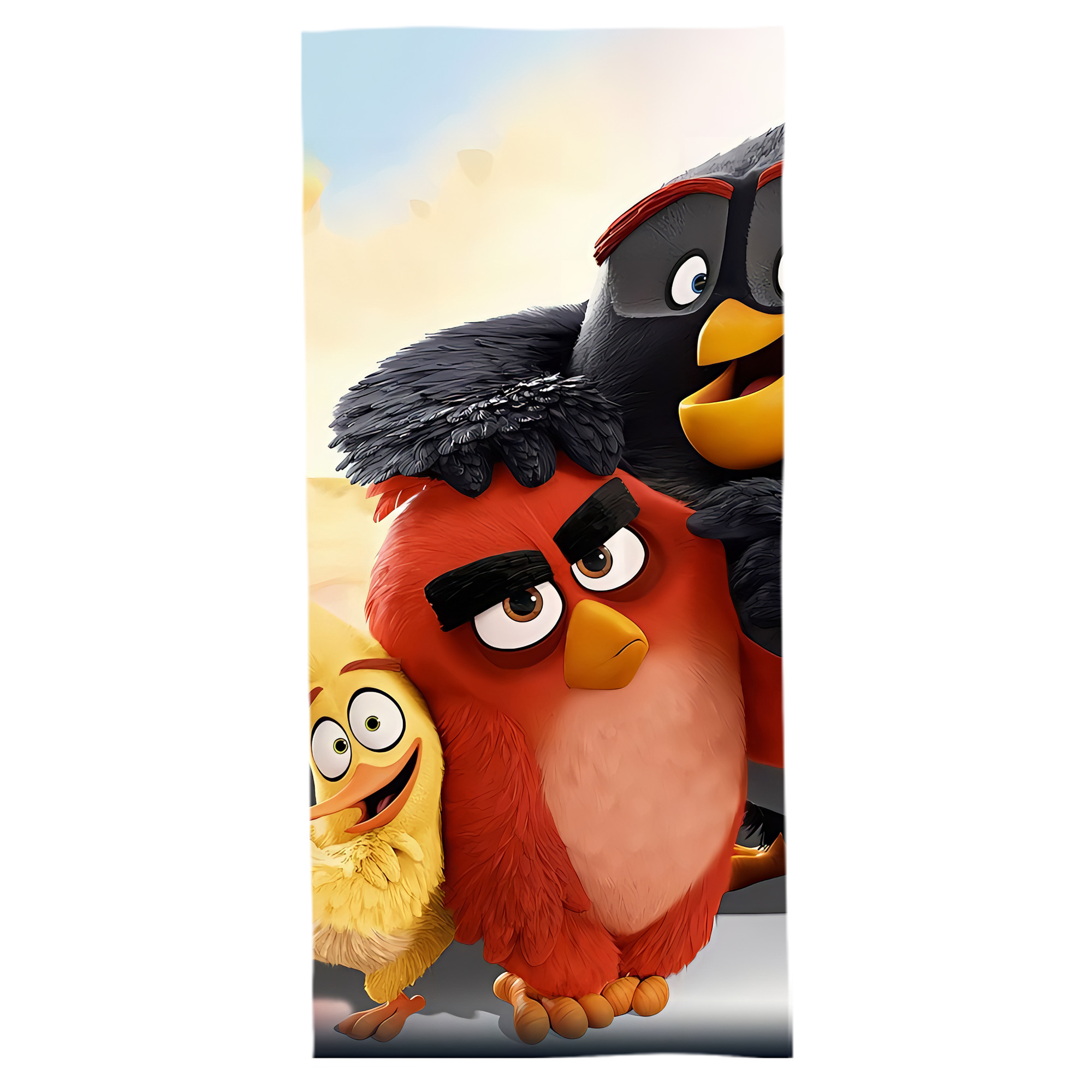（画像用） Angry Birds アングリーバード 大判バスタオル 70×140cm 吸水速乾 柔らかい肌触り
