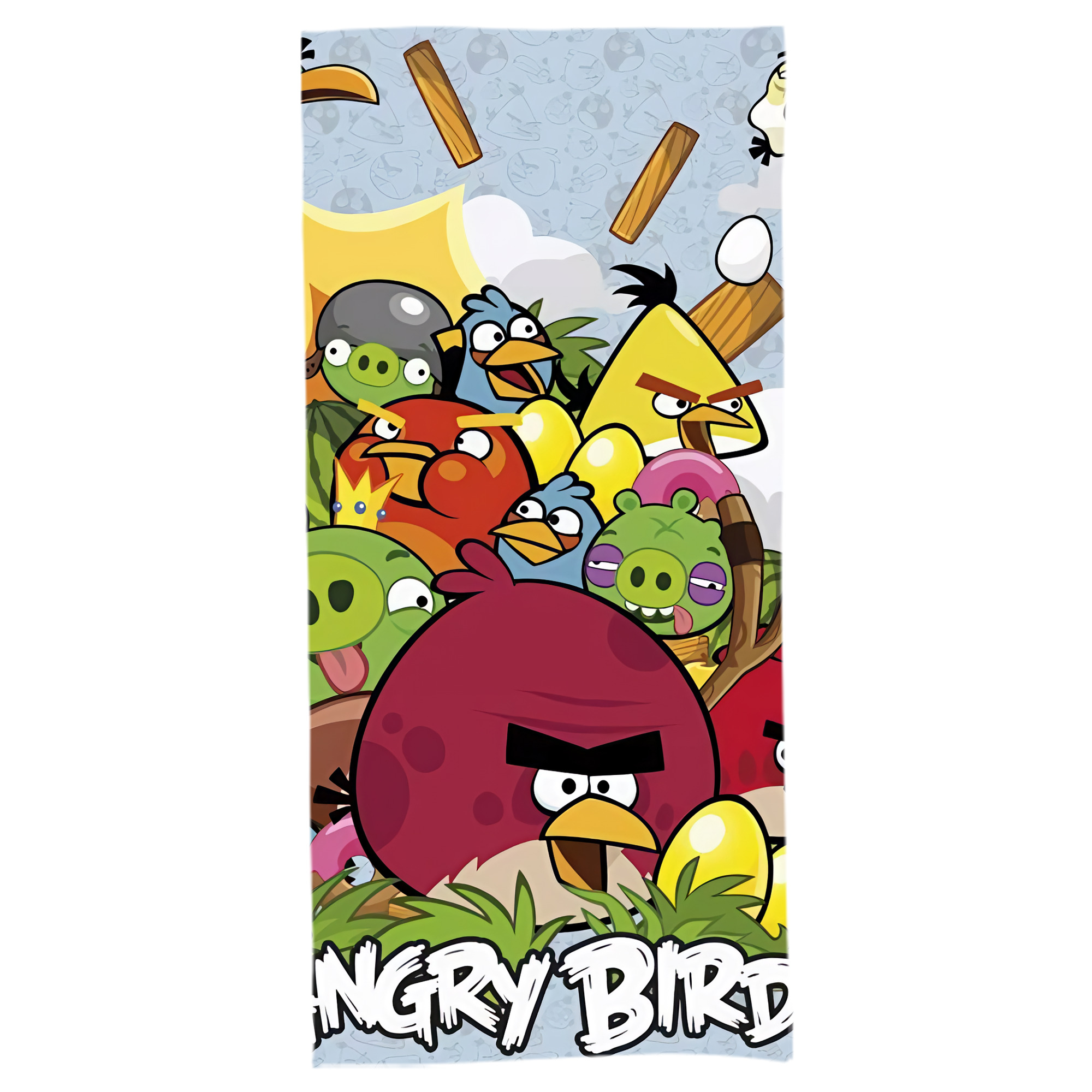 （画像用） Angry Birds アングリーバード 大判バスタオル 70×140cm 吸水速乾 柔らかい肌触り