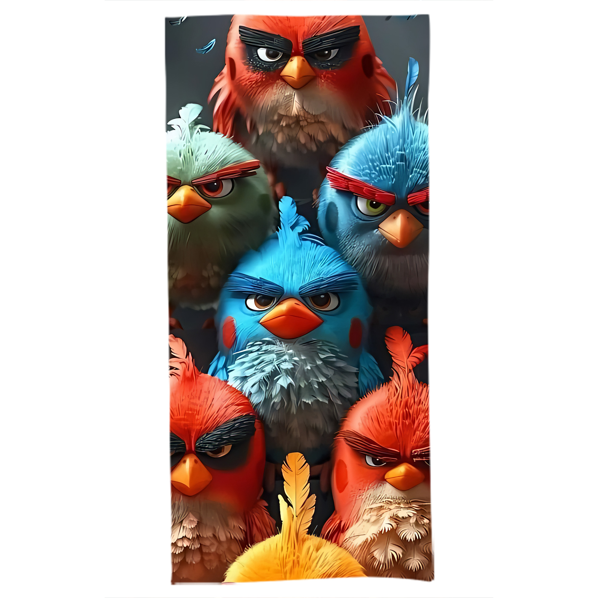 （画像用） Angry Birds アングリーバード 大判バスタオル 70×140cm 吸水速乾 柔らかい肌触り