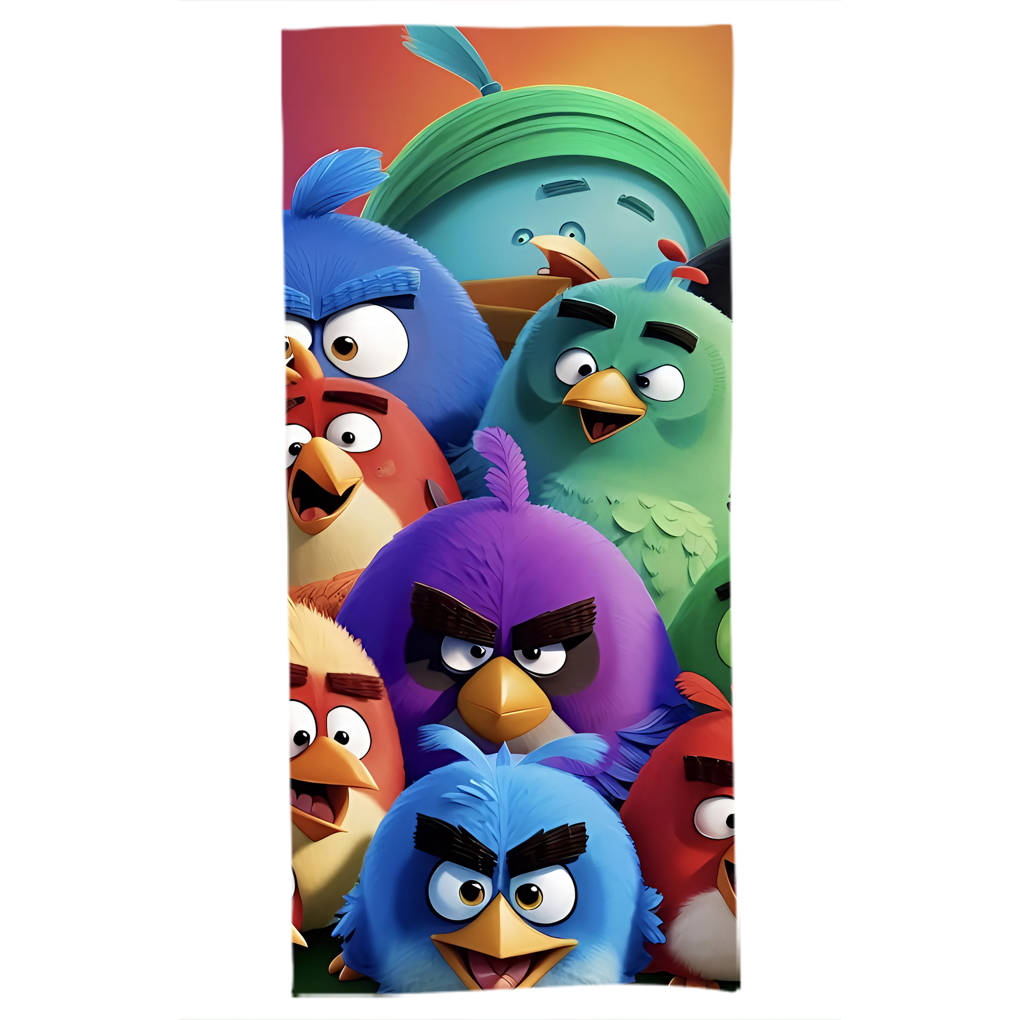 （画像用） Angry Birds アングリーバード 大判バスタオル 70×140cm 吸水速乾 柔らかい肌触り