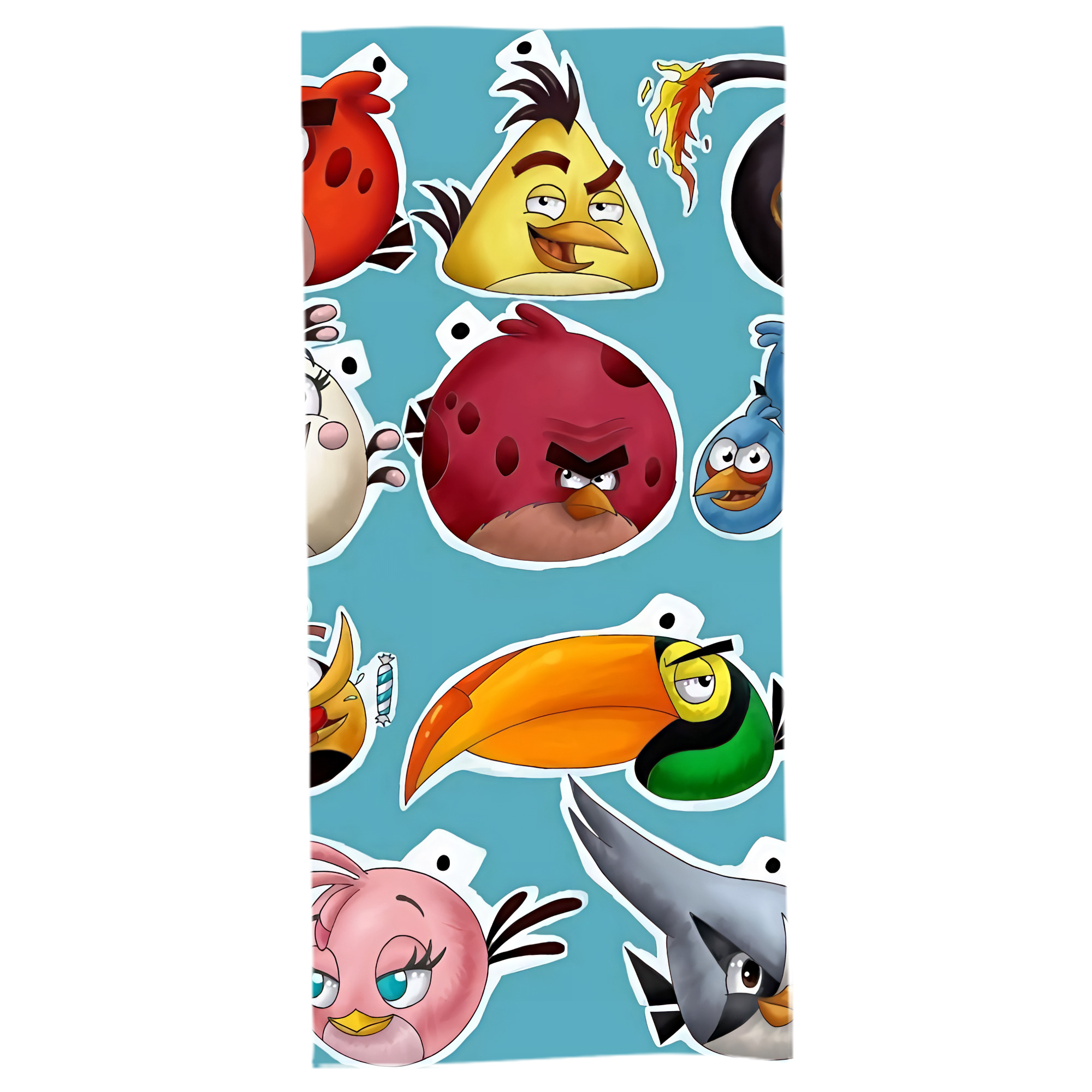 （画像用） Angry Birds アングリーバード 大判バスタオル 70×140cm 吸水速乾 柔らかい肌触り