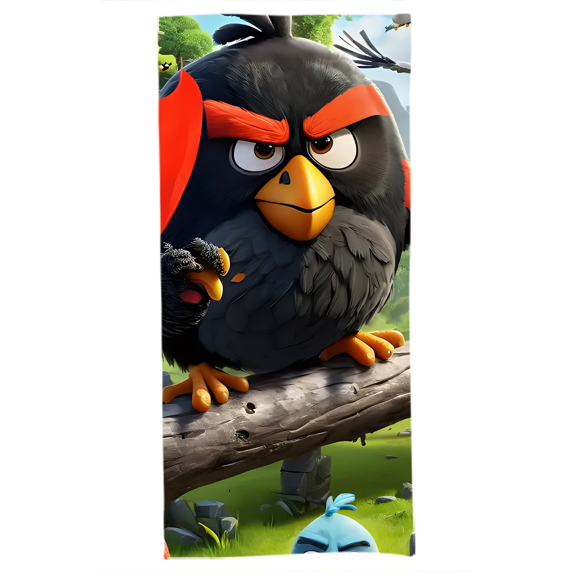 （画像用） Angry Birds アングリーバード 大判バスタオル 70×140cm 吸水速乾 柔らかい肌触り