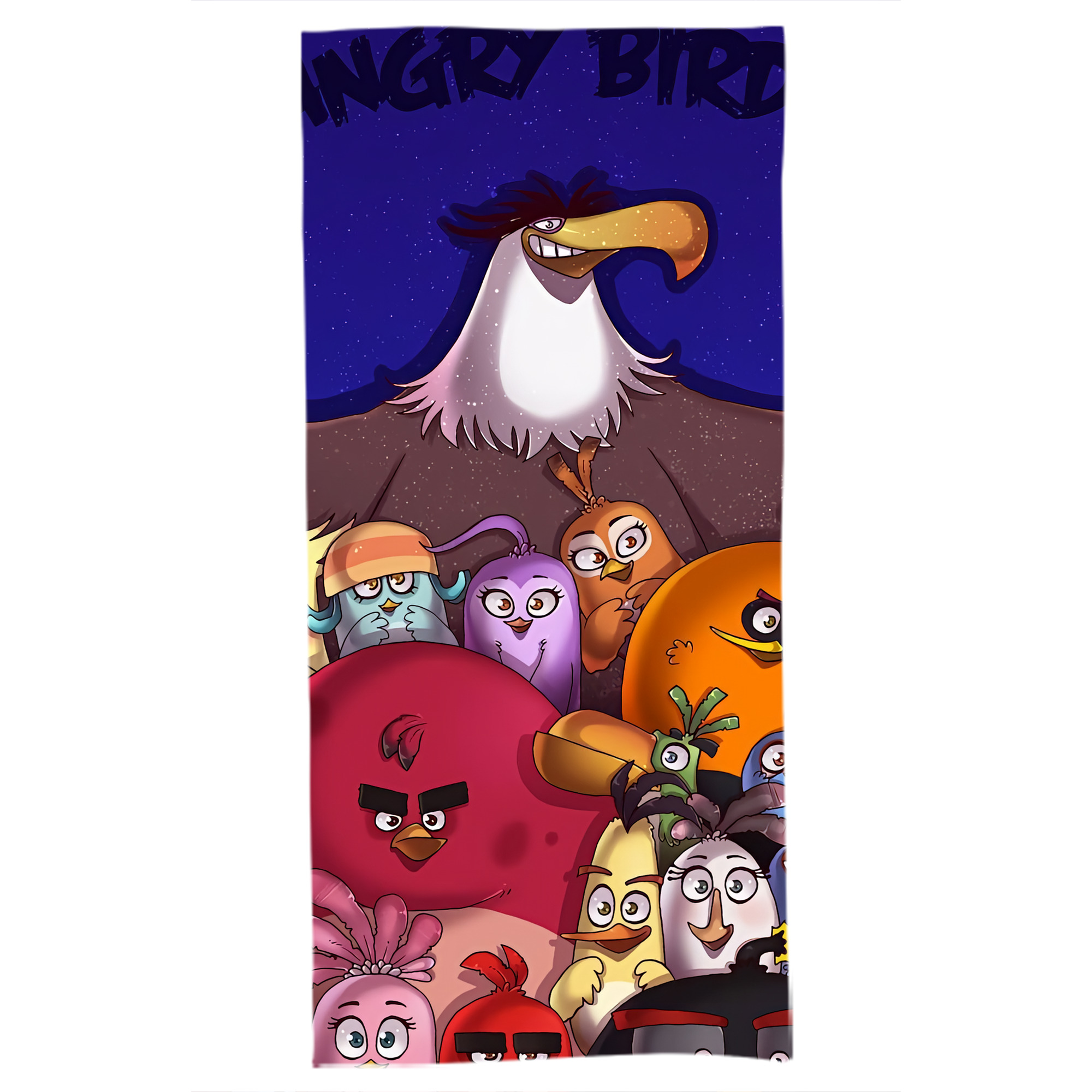 （画像用） Angry Birds アングリーバード 大判バスタオル 70×140cm 吸水速乾 柔らかい肌触り