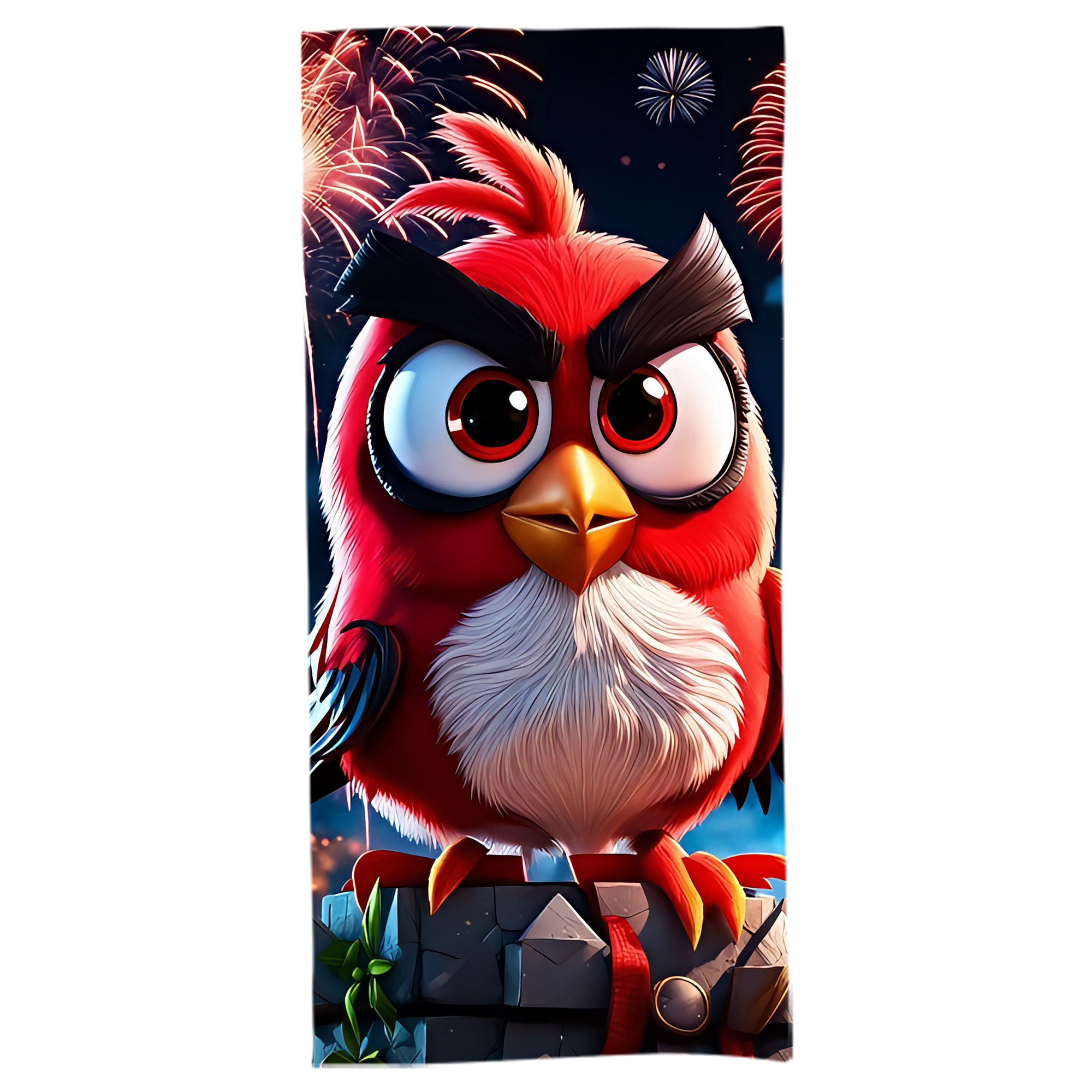（画像用） Angry Birds アングリーバード 大判バスタオル 70×140cm 吸水速乾 柔らかい肌触り