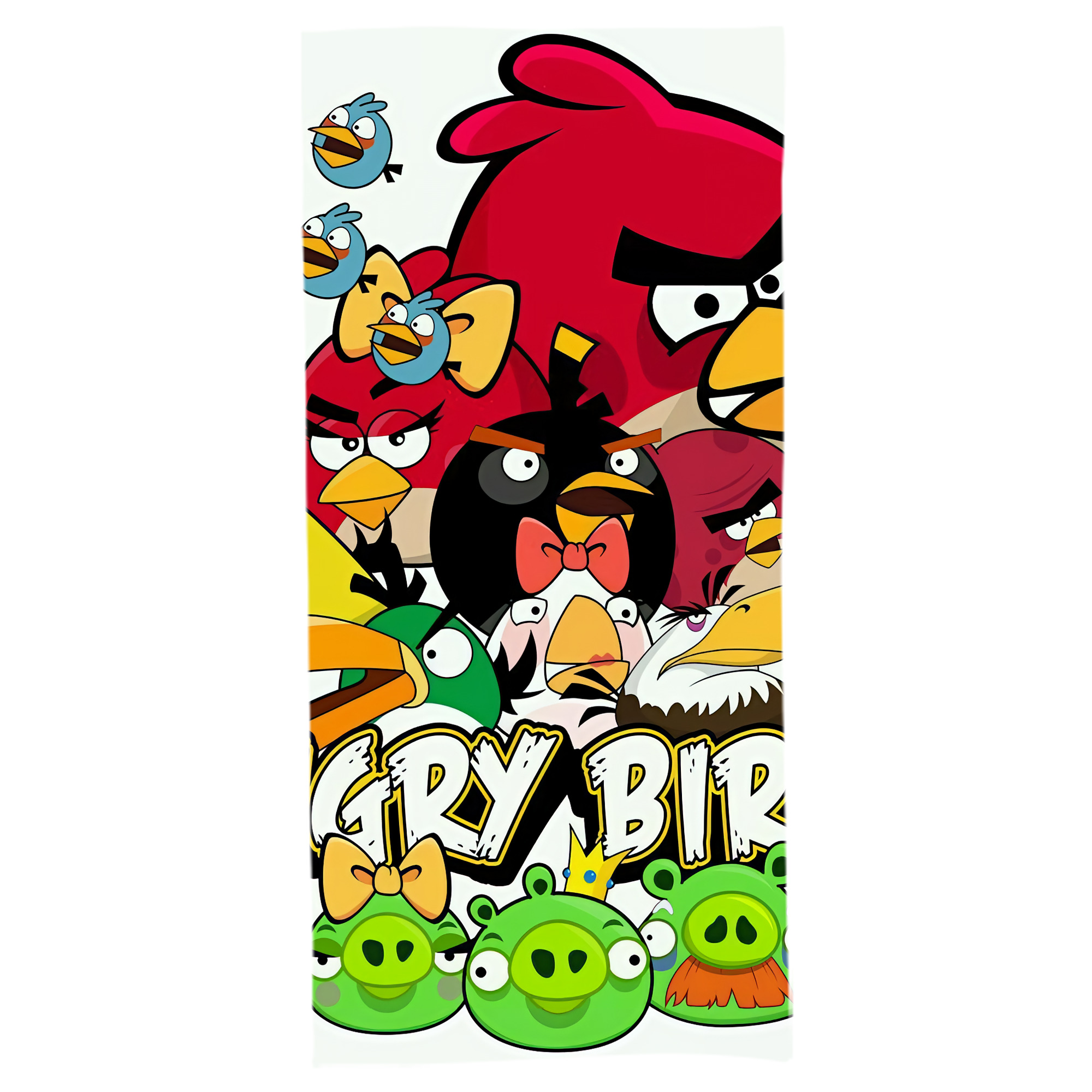 （画像用） Angry Birds アングリーバード 大判バスタオル 70×140cm 吸水速乾 柔らかい肌触り