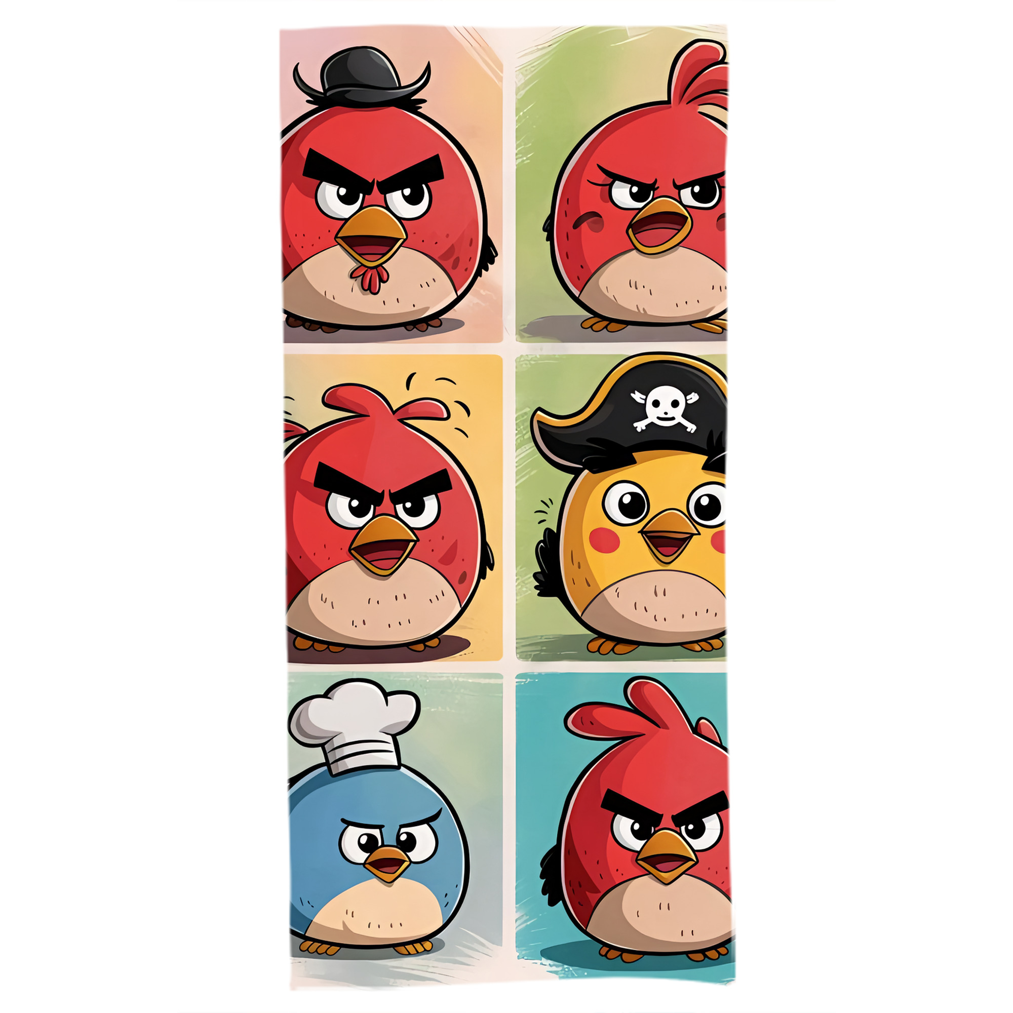 （画像用） Angry Birds アングリーバード 大判バスタオル 70×140cm 吸水速乾 柔らかい肌触り