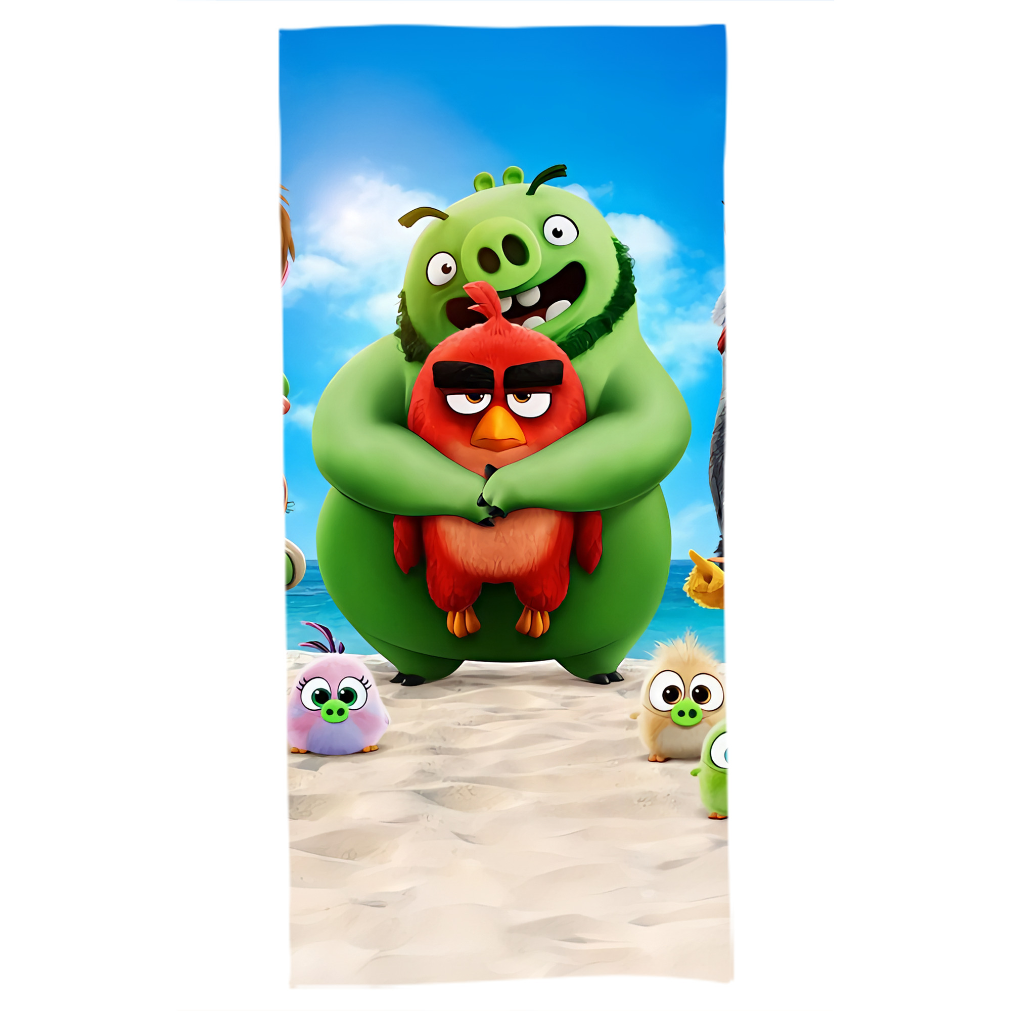（画像用） Angry Birds アングリーバード 大判バスタオル 70×140cm 吸水速乾 柔らかい肌触り