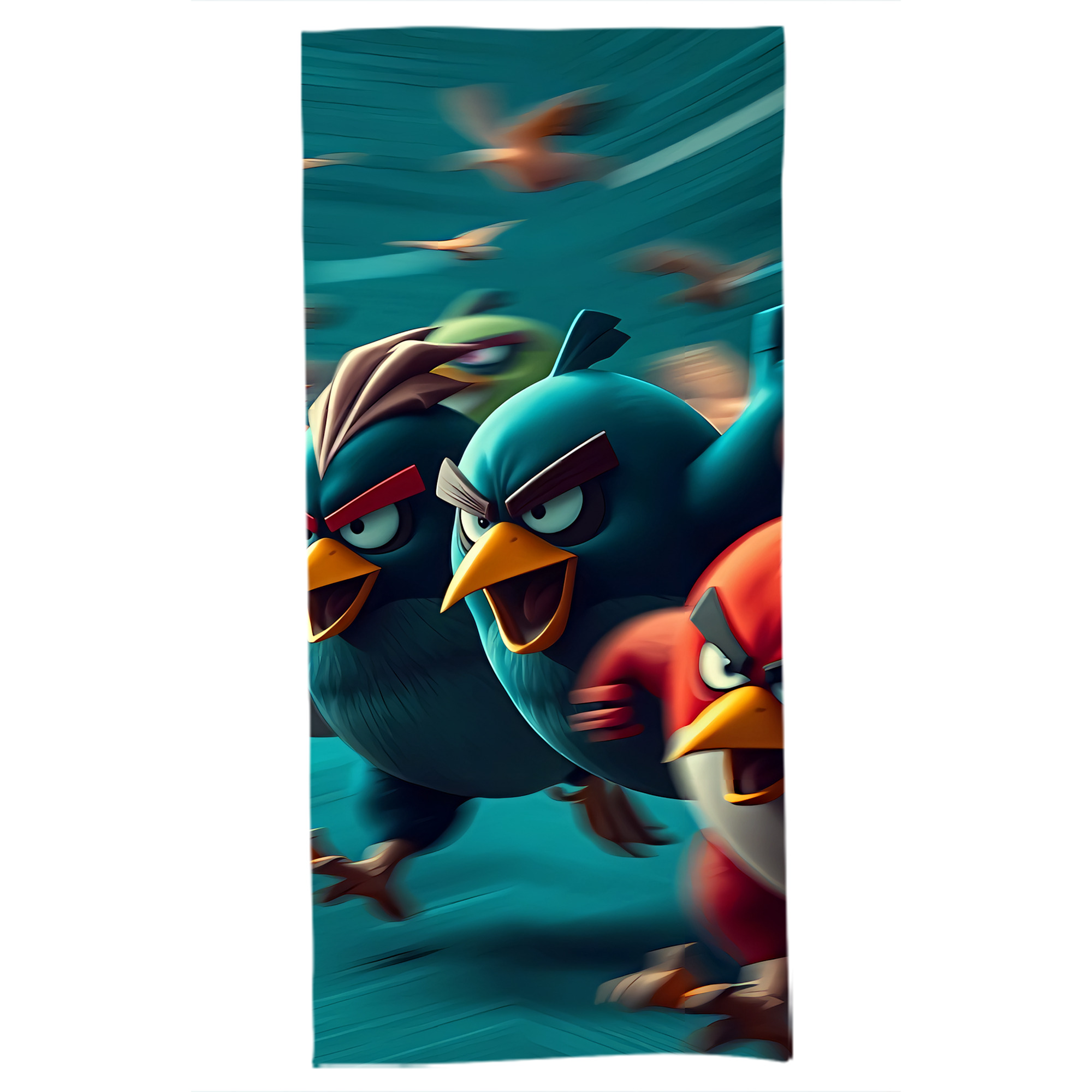 （画像用） Angry Birds アングリーバード 大判バスタオル 70×140cm 吸水速乾 柔らかい肌触り