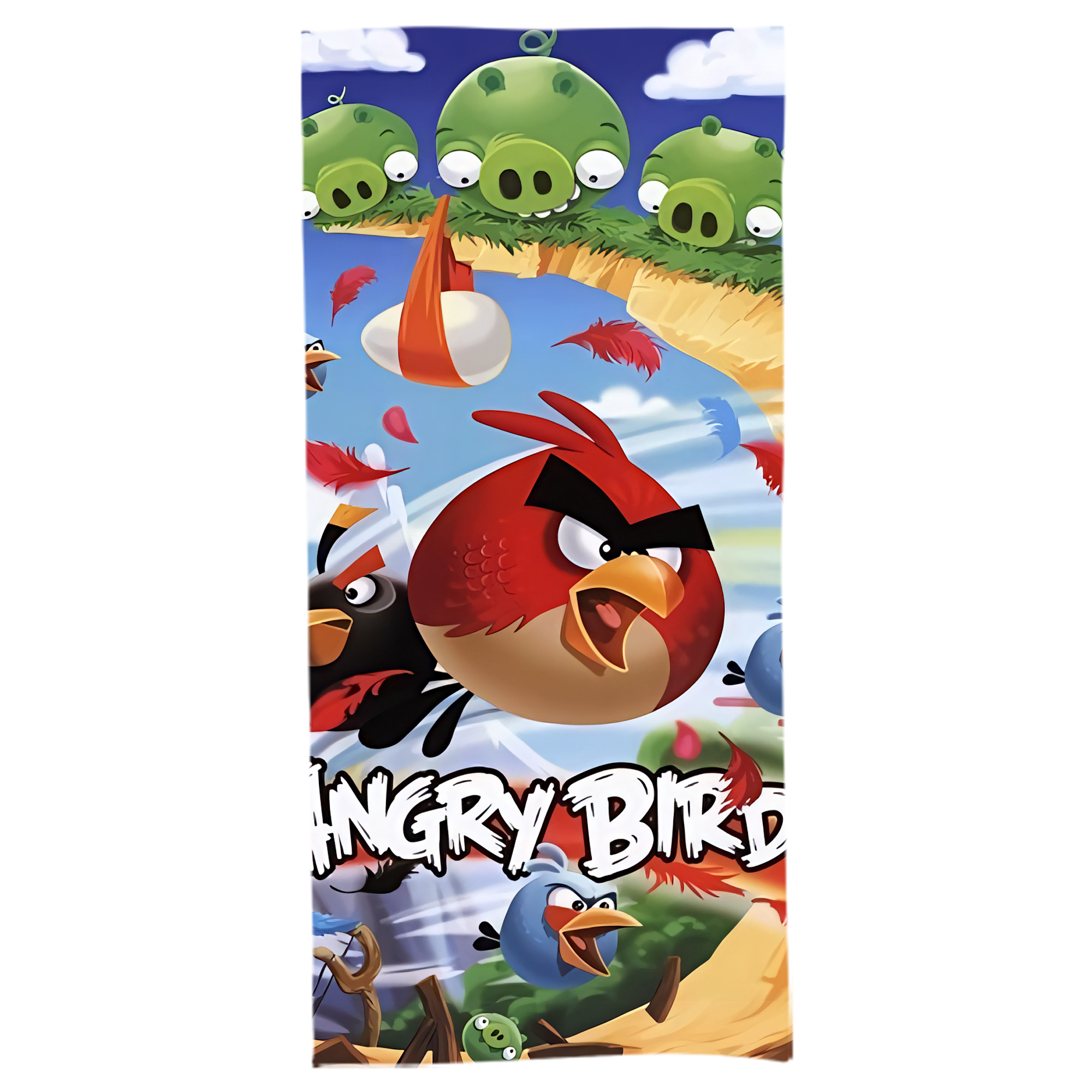 （画像用） Angry Birds アングリーバード 大判バスタオル 70×140cm 吸水速乾 柔らかい肌触り
