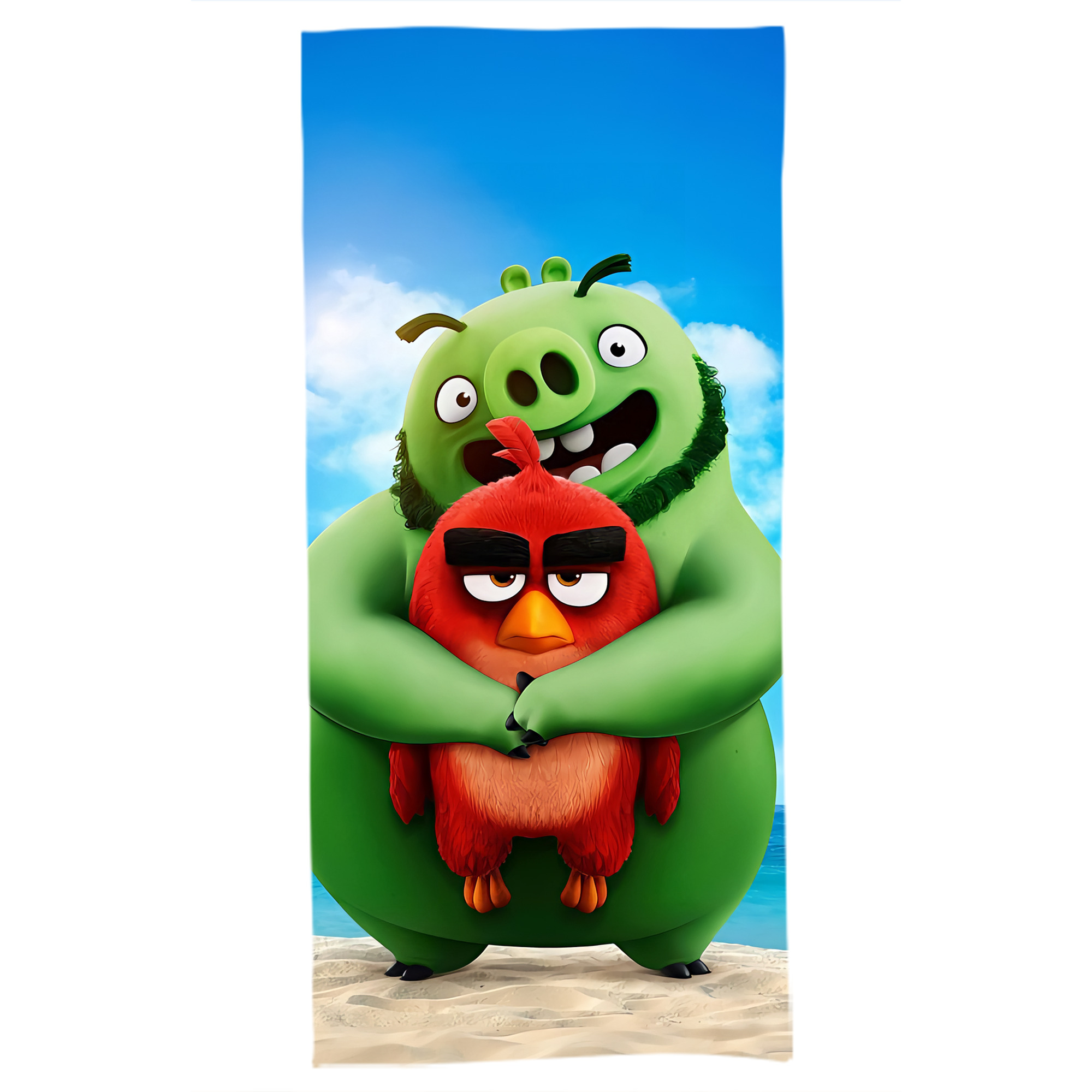 （画像用） Angry Birds アングリーバード 大判バスタオル 70×140cm 吸水速乾 柔らかい肌触り