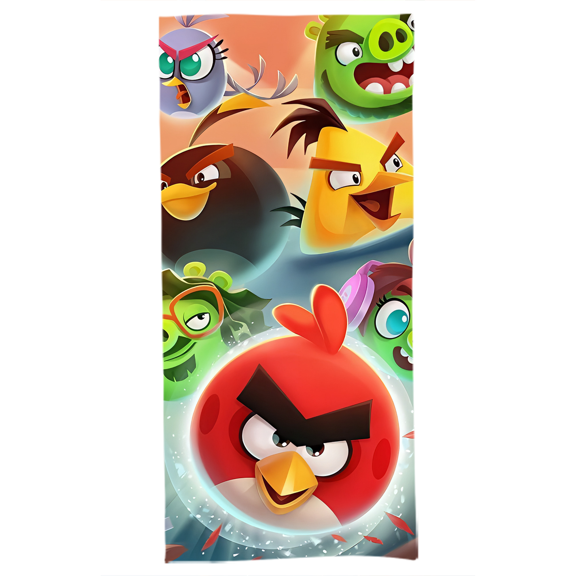 （画像用） Angry Birds アングリーバード 大判バスタオル 70×140cm 吸水速乾 柔らかい肌触り