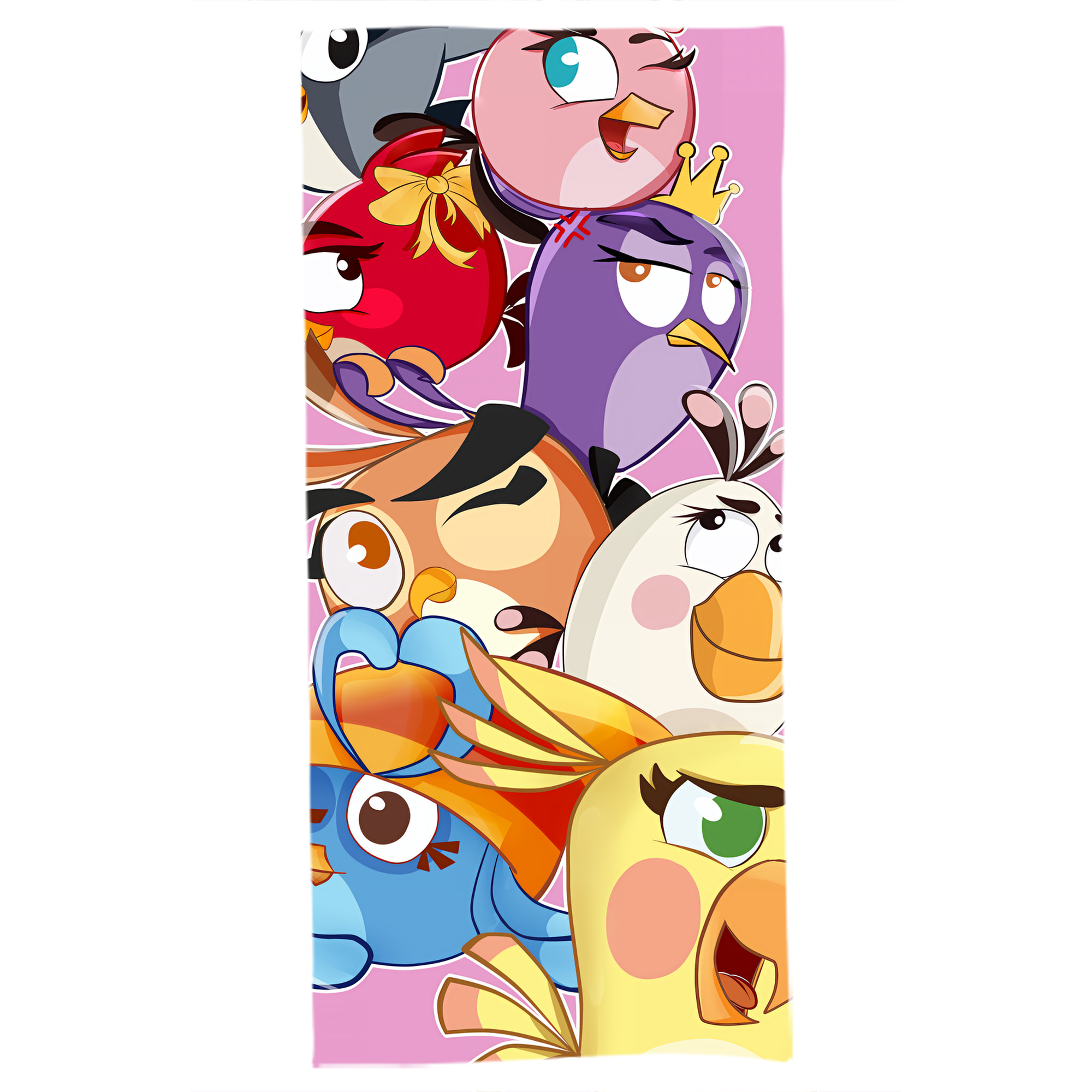（画像用） Angry Birds アングリーバード 大判バスタオル 70×140cm 吸水速乾 柔らかい肌触り