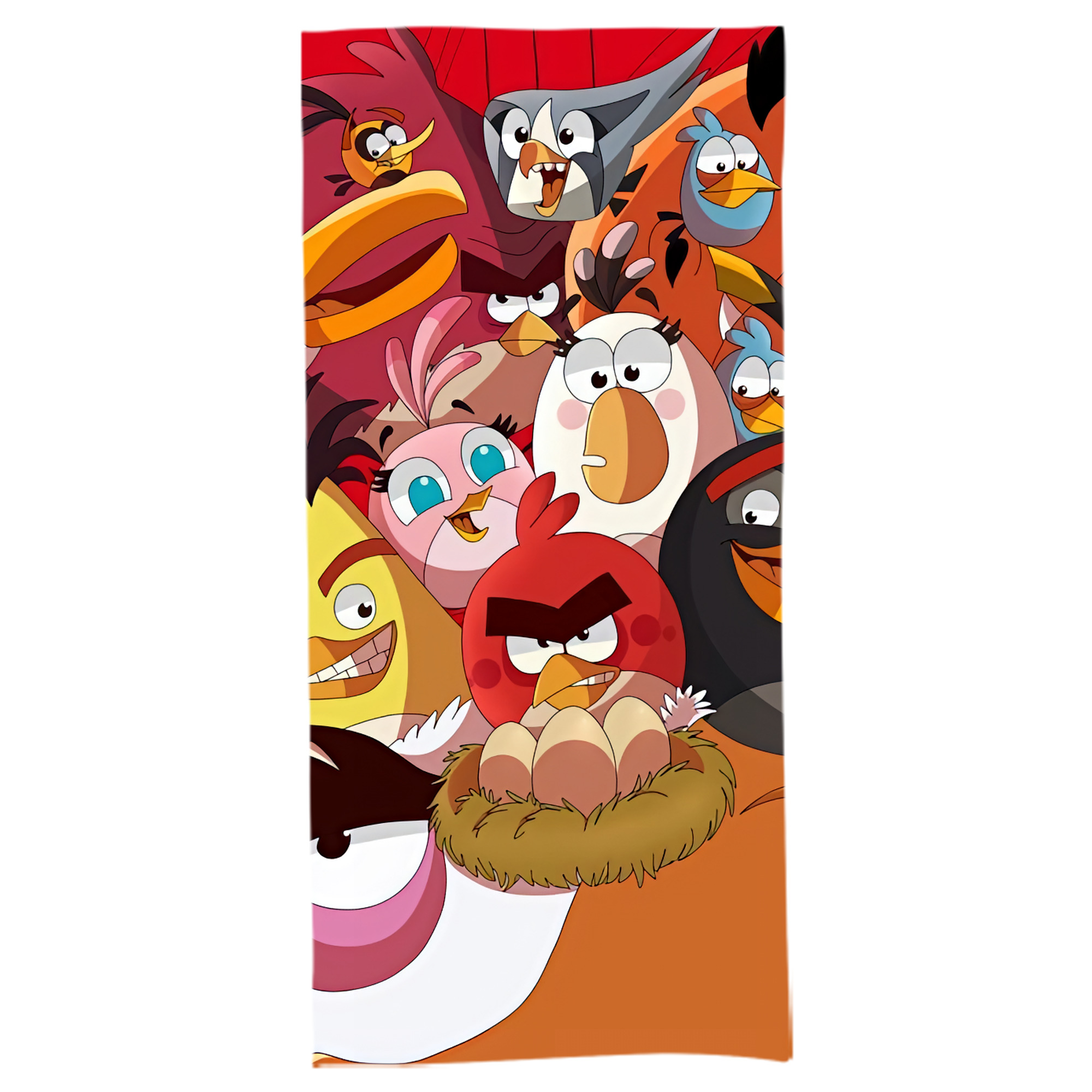 （画像用） Angry Birds アングリーバード 大判バスタオル 70×140cm 吸水速乾 柔らかい肌触り