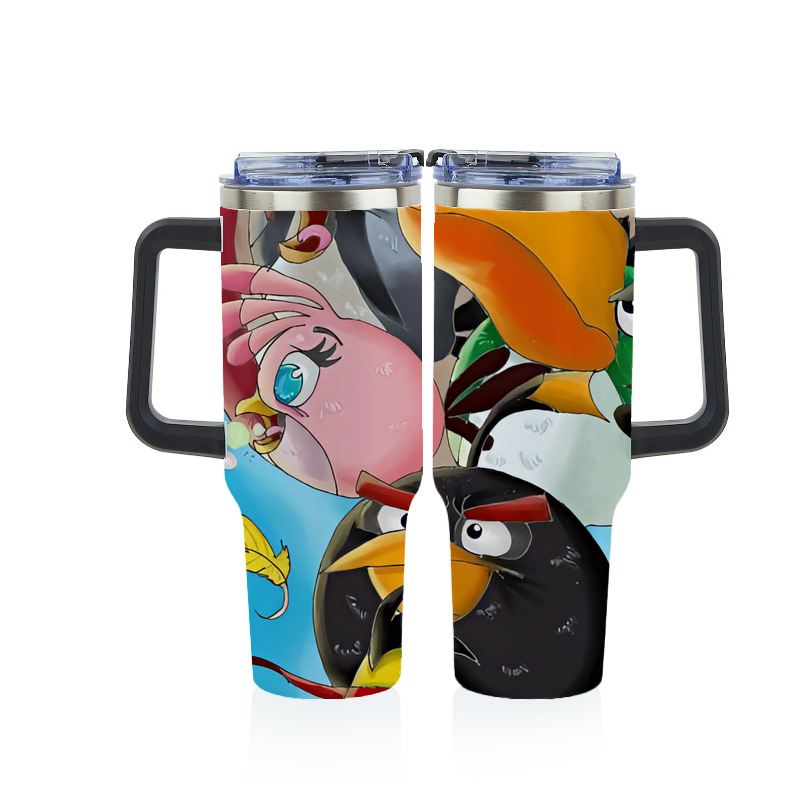 （画像用） Angry Birds アングリーバード 1200ｍLフルプリント車用タンブラー