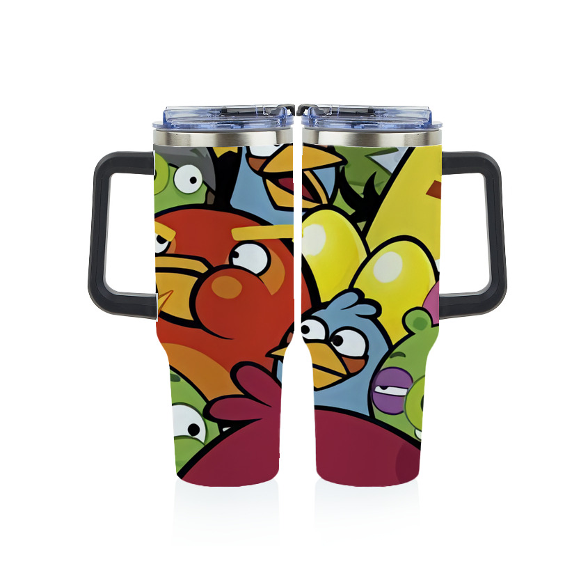 （画像用） Angry Birds アングリーバード 1200ｍLフルプリント車用タンブラー