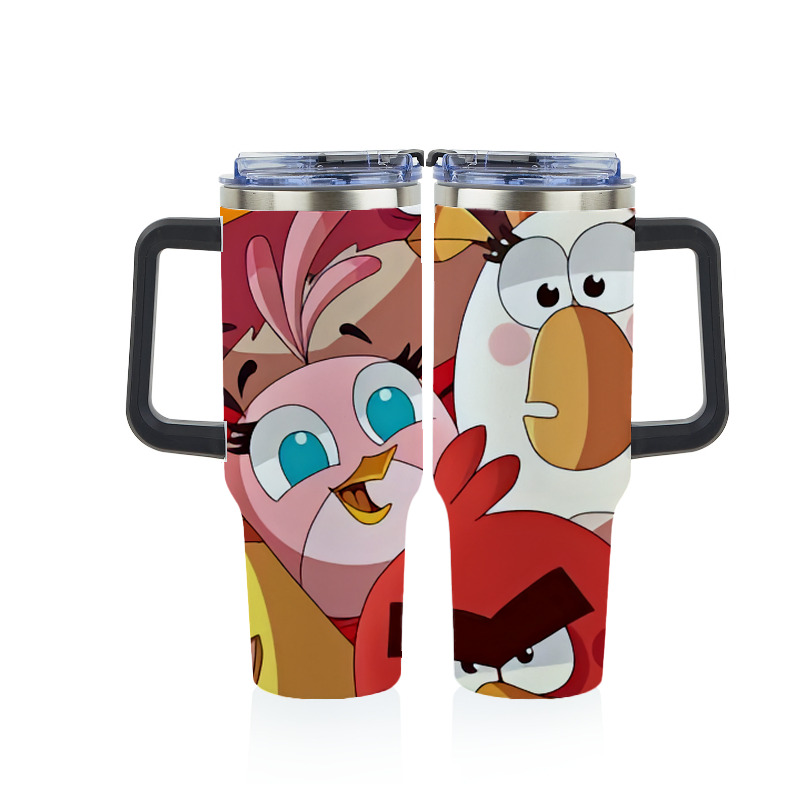 （画像用） Angry Birds アングリーバード 1200ｍLフルプリント車用タンブラー