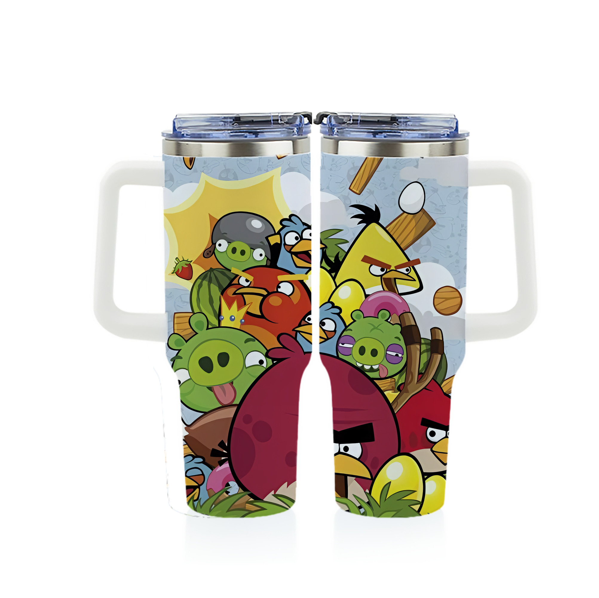 （画像用） Angry Birds アングリーバード 1200ｍLフルプリント車用タンブラー