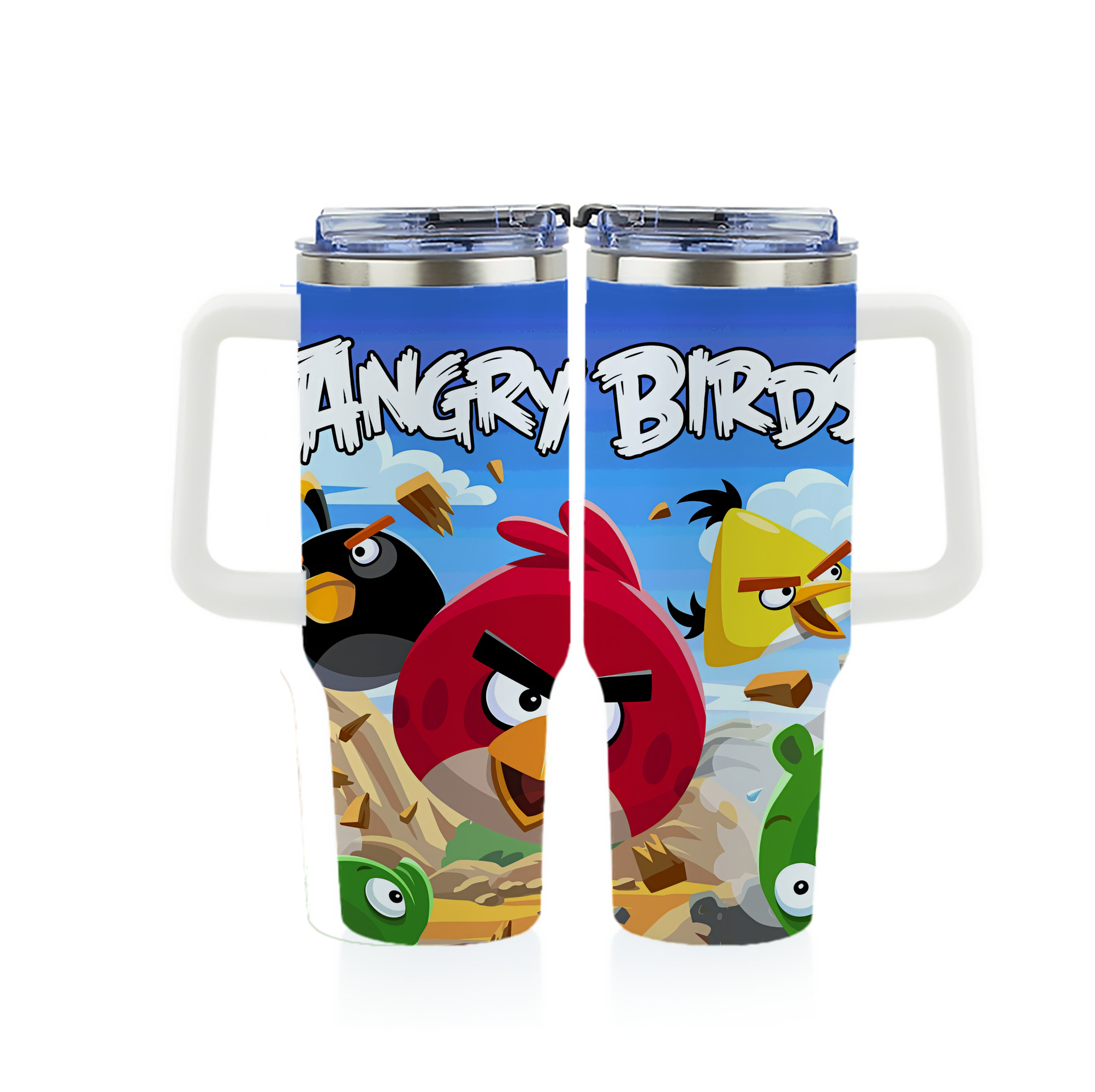 （画像用） Angry Birds アングリーバード 1200ｍLフルプリント車用タンブラー