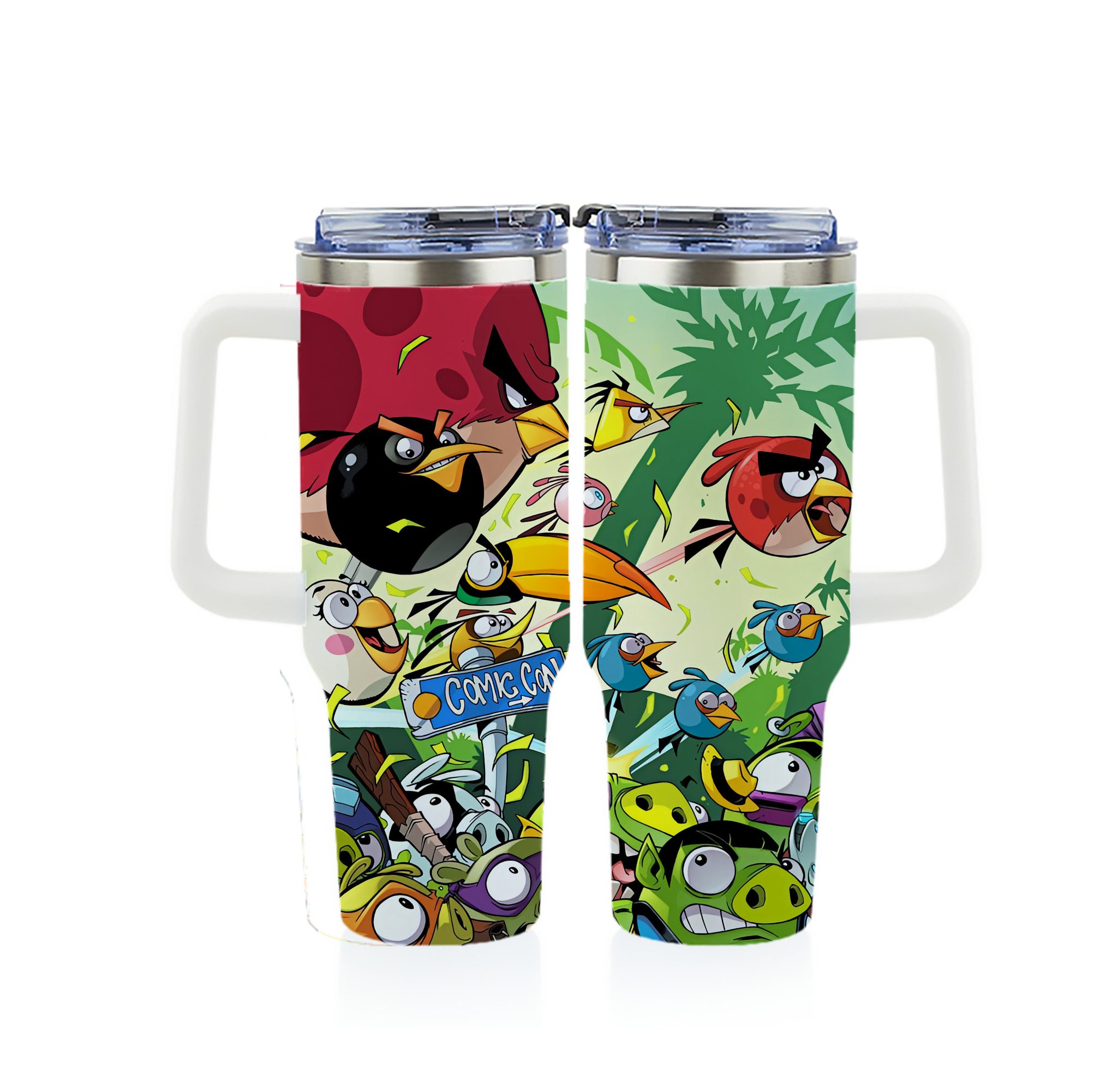 （画像用） Angry Birds アングリーバード 1200ｍLフルプリント車用タンブラー