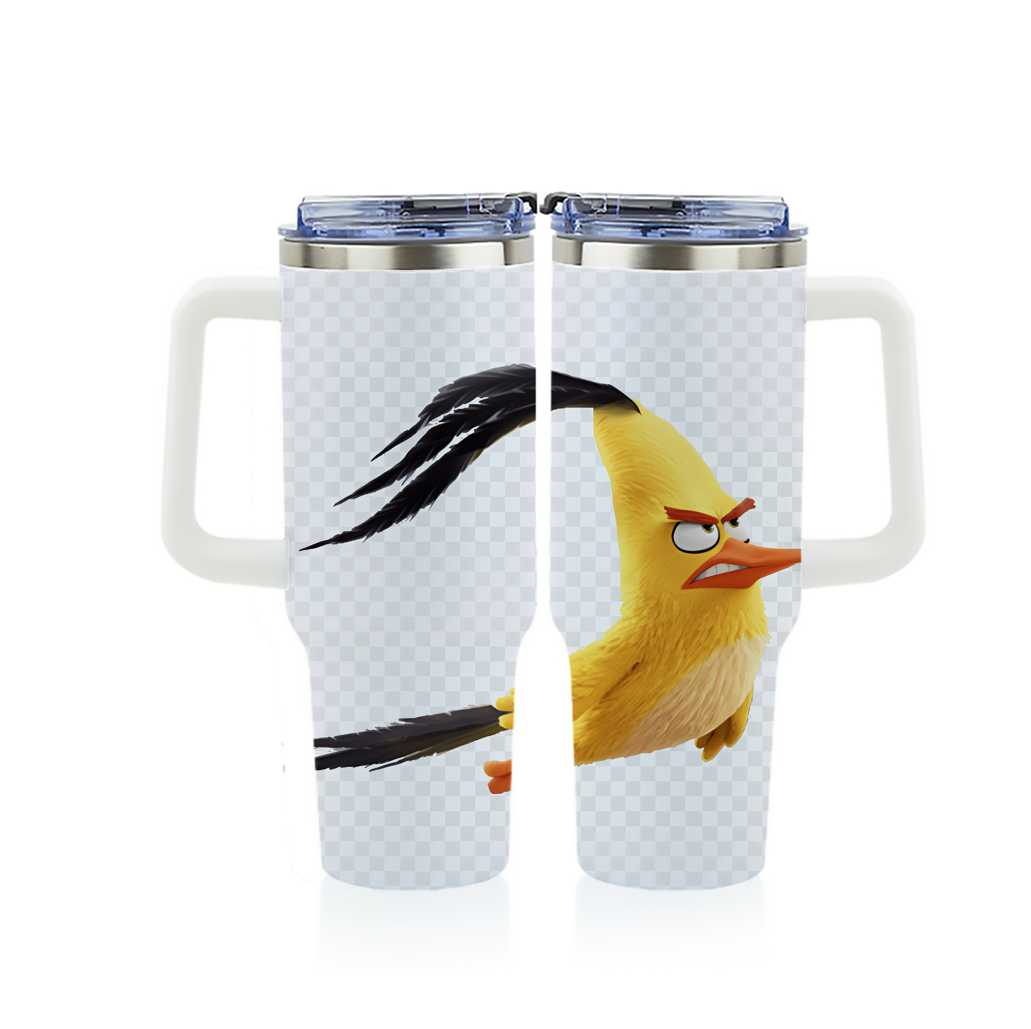 （画像用） Angry Birds アングリーバード 1200ｍLフルプリント車用タンブラー