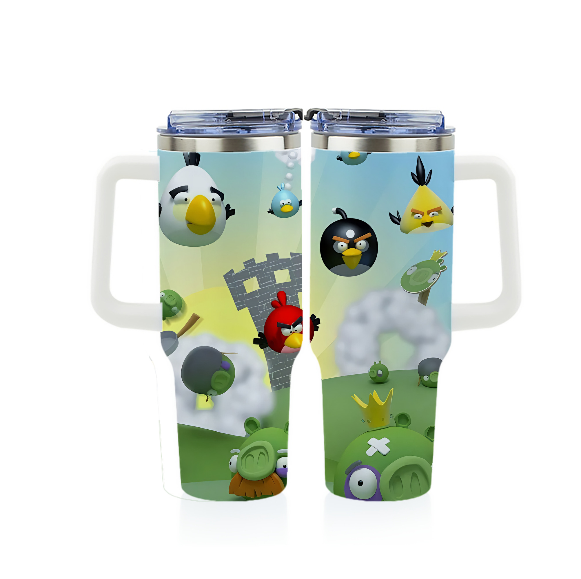 （画像用） Angry Birds アングリーバード 1200ｍLフルプリント車用タンブラー