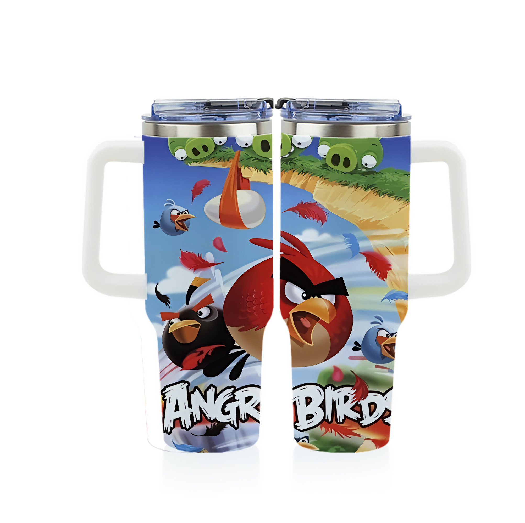（画像用） Angry Birds アングリーバード 1200ｍLフルプリント車用タンブラー