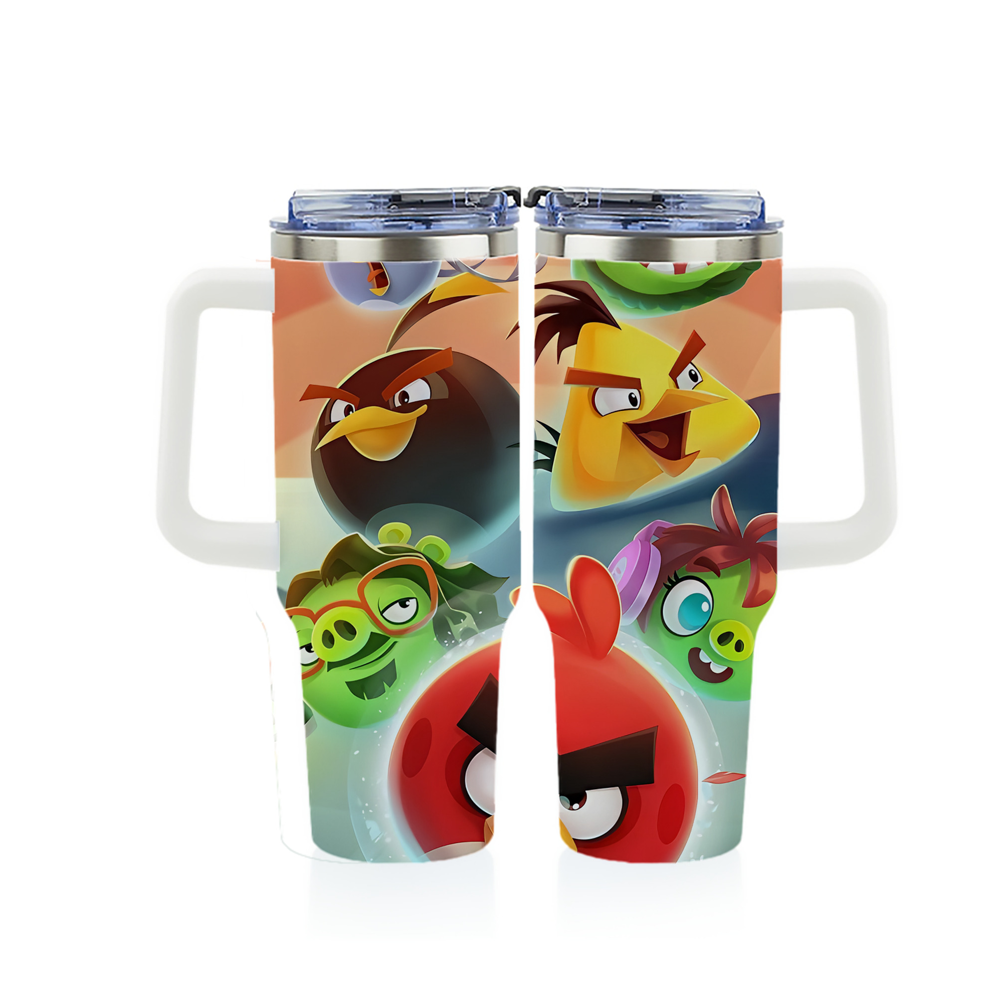 （画像用） Angry Birds アングリーバード 1200ｍLフルプリント車用タンブラー