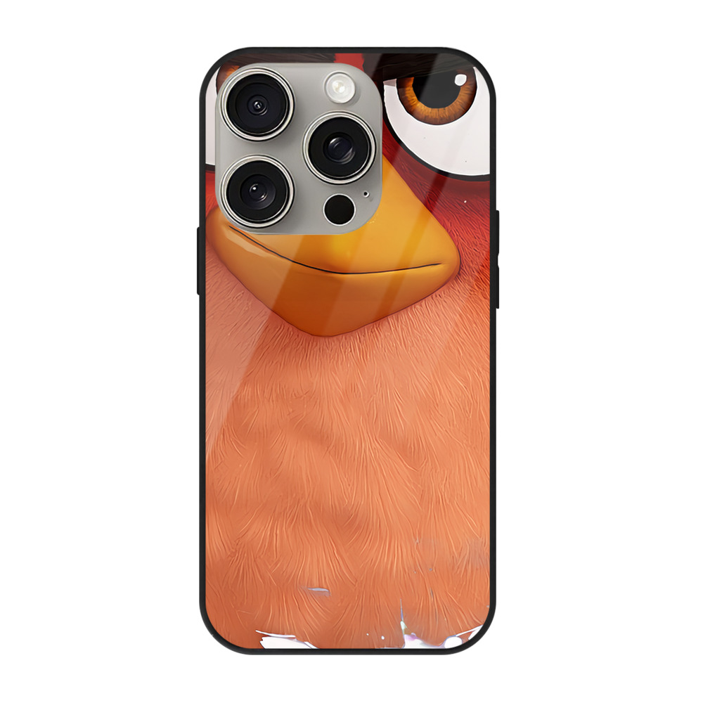 （画像用） Angry Birds アングリーバード 【iPhone15Pro対応】スマホケース 耐衝撃＆黄変防止 背面ガラス