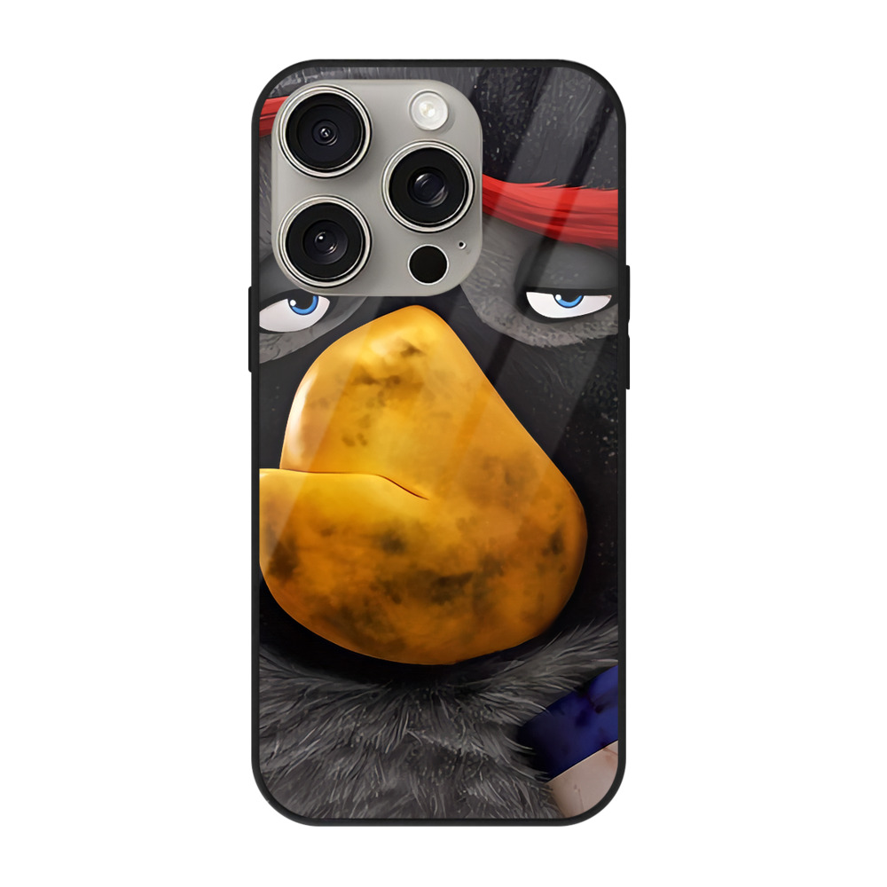 （画像用） Angry Birds アングリーバード 【iPhone15Pro対応】スマホケース 耐衝撃＆黄変防止 背面ガラス