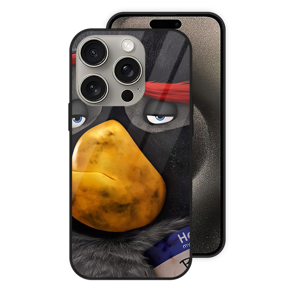 （画像用） Angry Birds アングリーバード 【iPhone15Pro対応】スマホケース 耐衝撃＆黄変防止 背面ガラス