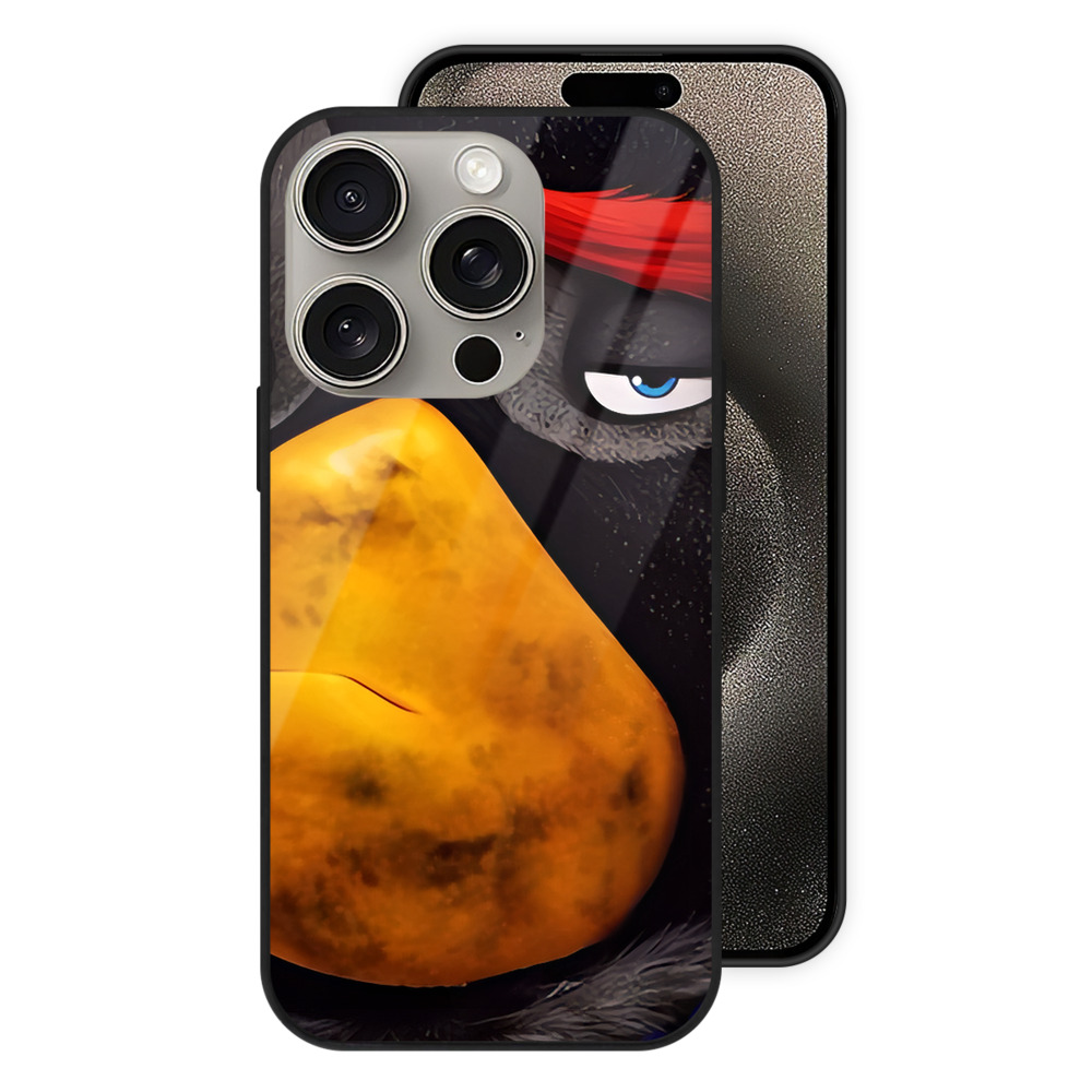 （画像用） Angry Birds アングリーバード 【iPhone15Pro対応】スマホケース 耐衝撃＆黄変防止 背面ガラス