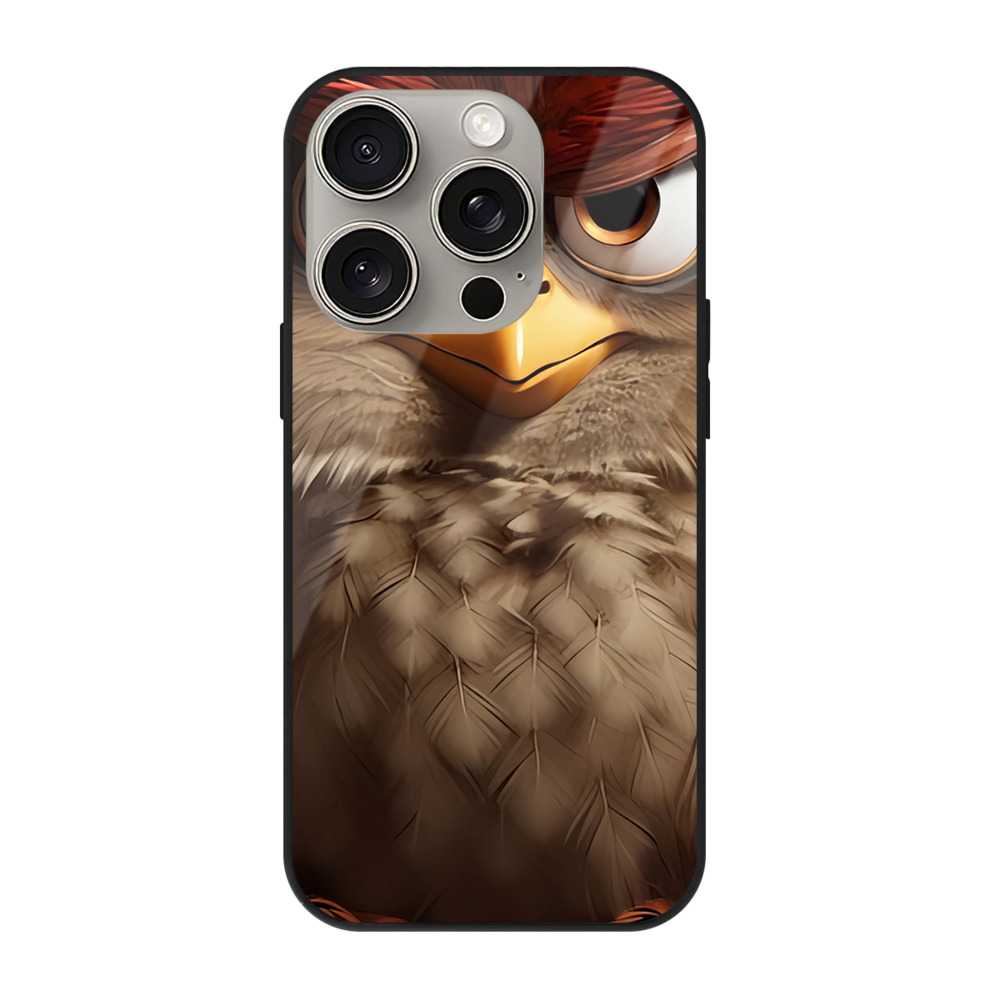 （画像用） Angry Birds アングリーバード 【iPhone15Pro対応】スマホケース 耐衝撃＆黄変防止 背面ガラス