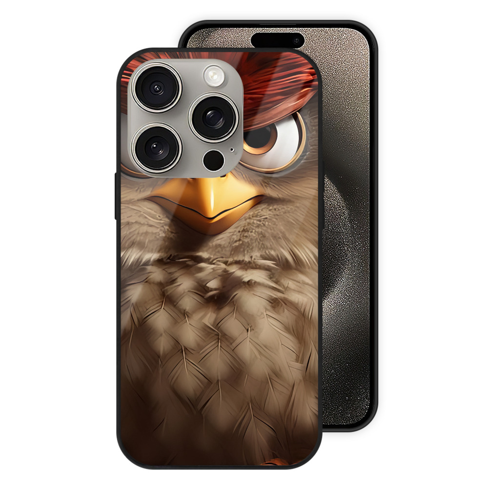 （画像用） Angry Birds アングリーバード 【iPhone15Pro対応】スマホケース 耐衝撃＆黄変防止 背面ガラス
