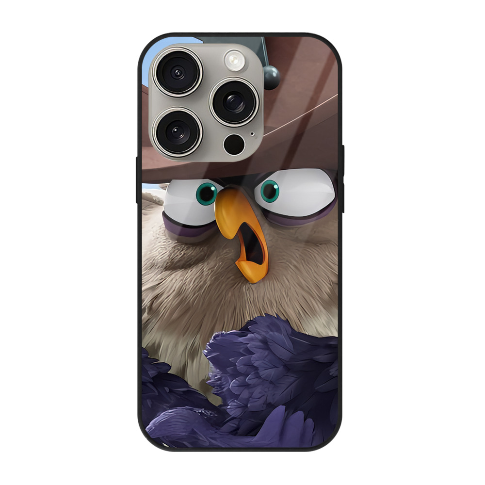 （画像用） Angry Birds アングリーバード 【iPhone15Pro対応】スマホケース 耐衝撃＆黄変防止 背面ガラス